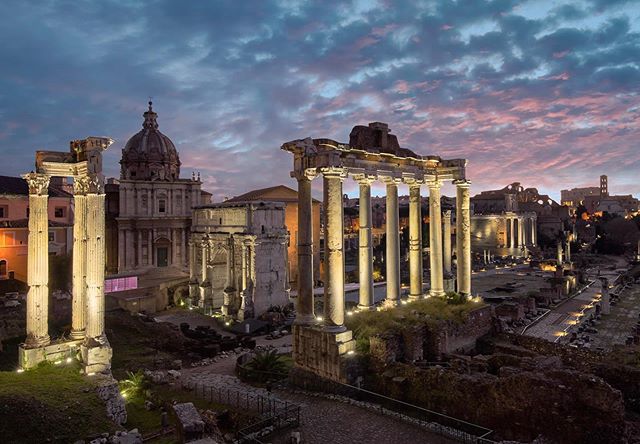 Roman Forum, Rome, Italy. It is difficult to imagine how these place looked when it was on his best, how massive the constructions were. The Roman Forum was the center of the political life in Rome where elections, trials, public speeches and much mo