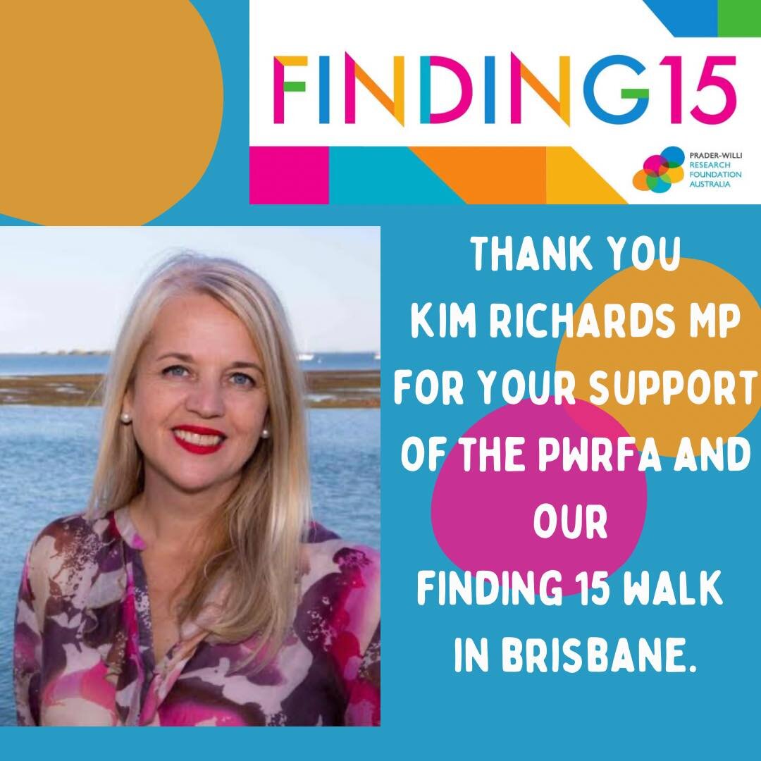 This Sunday on the 21st of May at Bayside Park, Manly Kim Richards MP for Redlands will be joining us at our Finding 15 walk for Brisbane.
By supporting the walk and the PWRFA the MP for Redlands is helping us raise funds and awareness for those in t