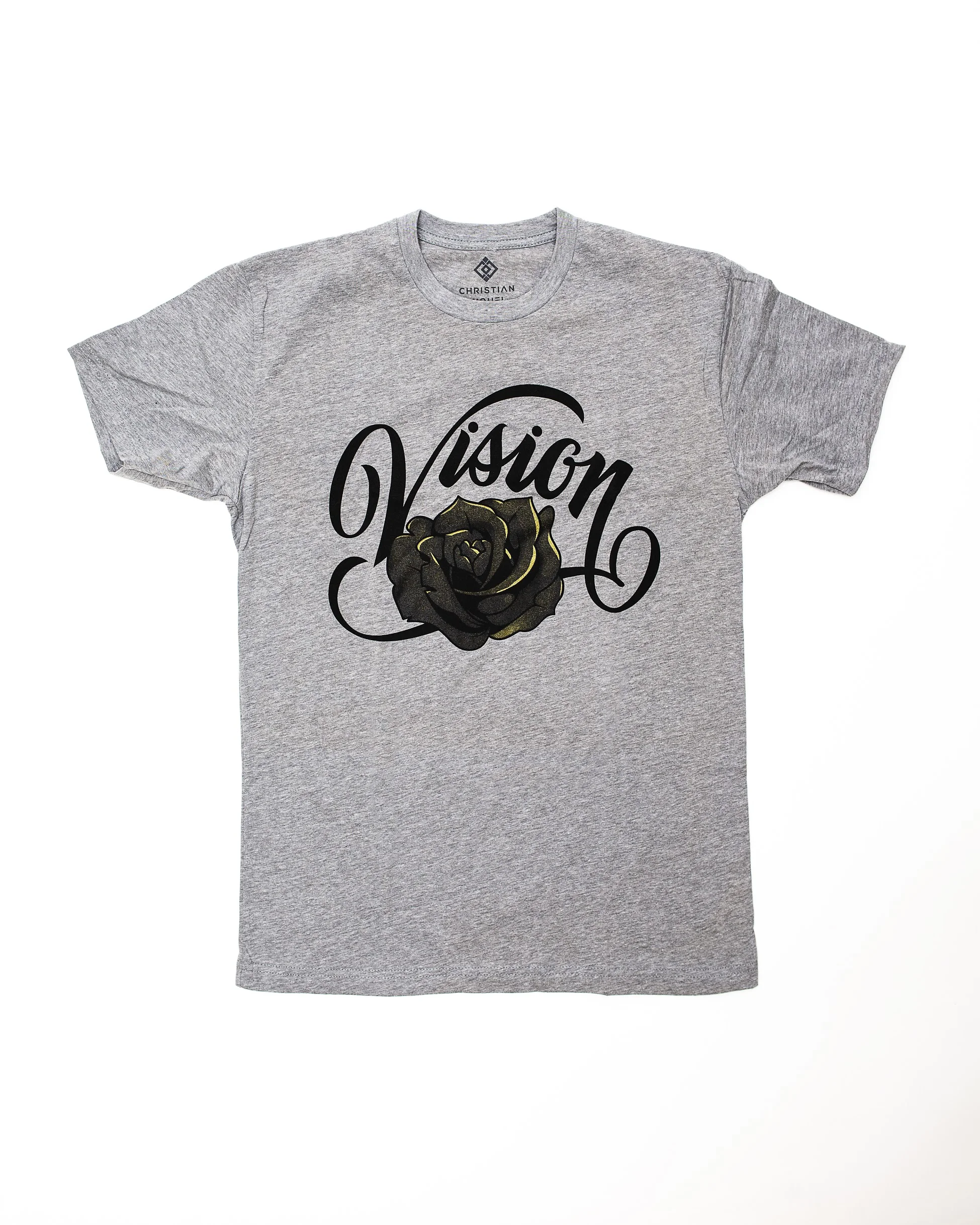 Grey  with Black Letters