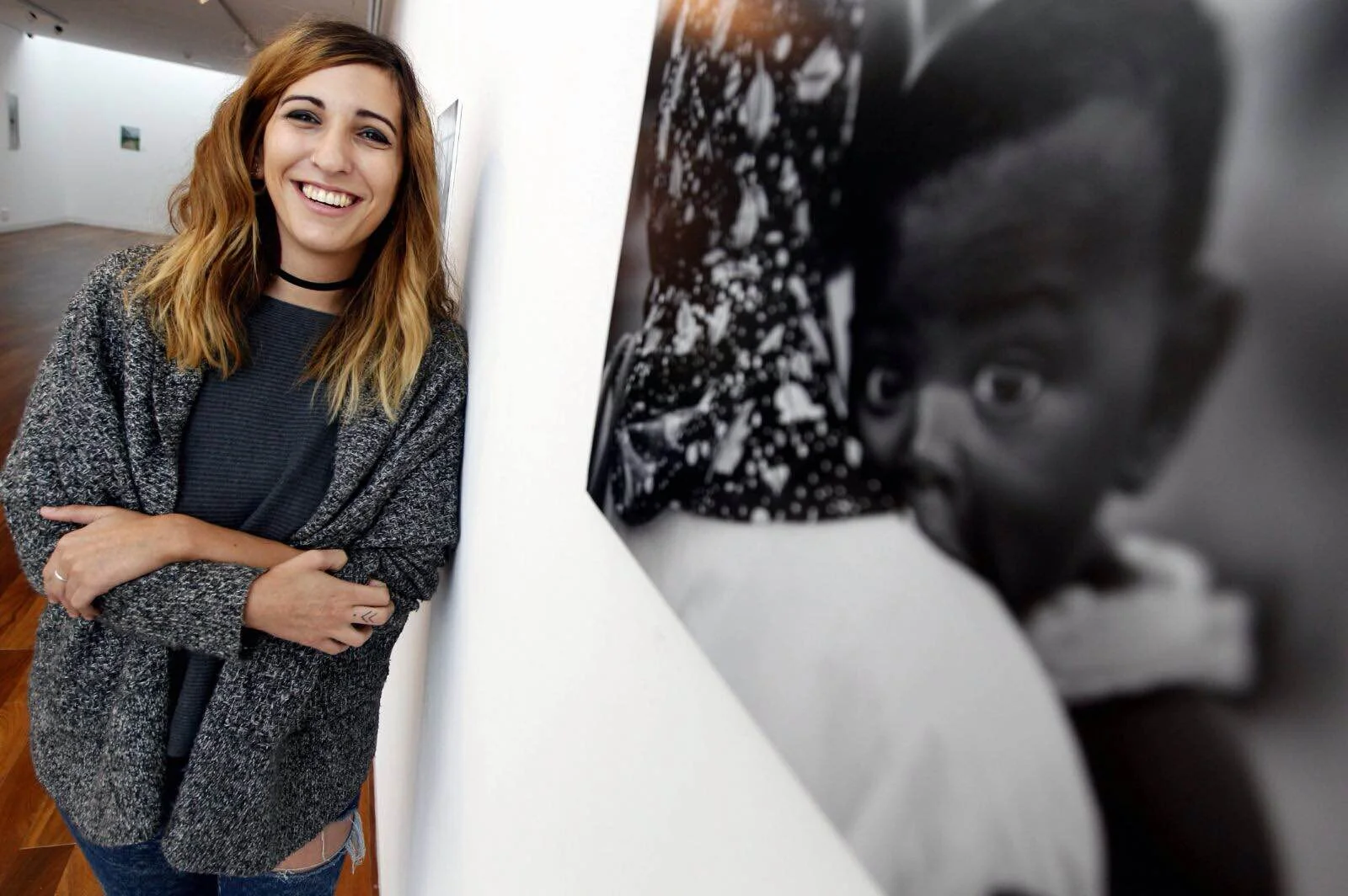 During the exhibition. (El Progreso. J. M. ÁLVEZ)