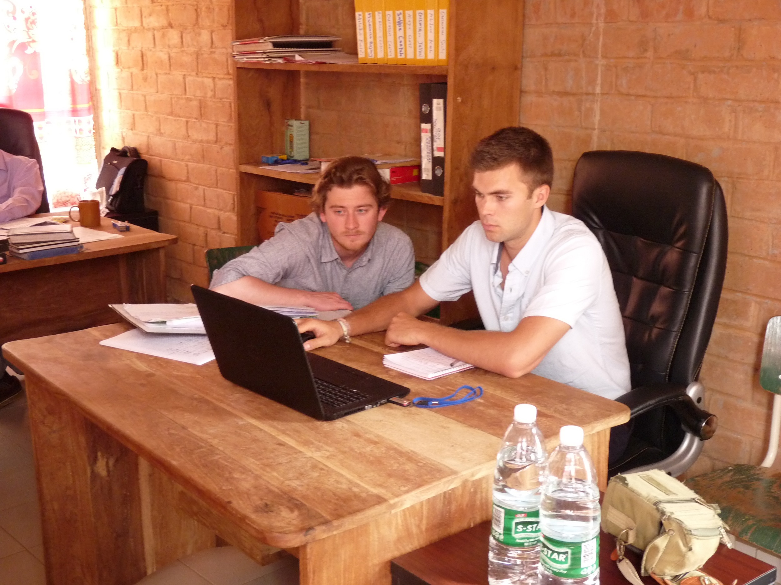 Mike and Tom working in The Gambia