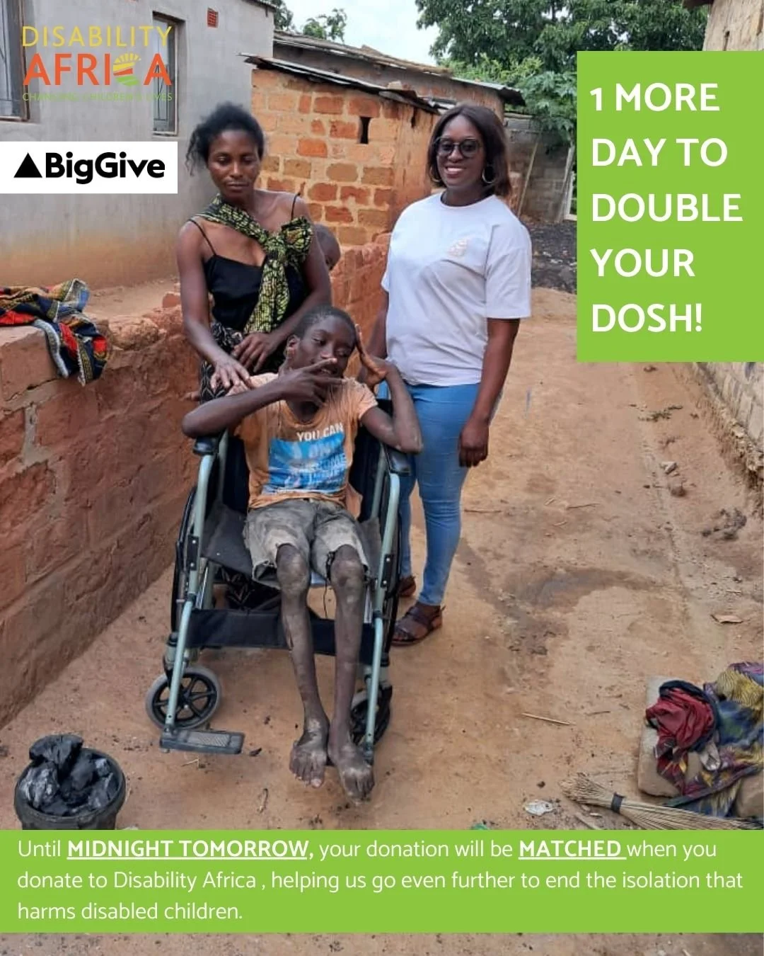 𝗢𝗡𝗘 𝗠𝗢𝗥𝗘 𝗗𝗔𝗬 𝗧𝗢 𝗗𝗢𝗡𝗔𝗧𝗘 𝗧𝗢 𝗗𝗜𝗦𝗔𝗕𝗜𝗟𝗜𝗧𝗬 𝗔𝗙𝗥𝗜𝗖𝗔 𝗩𝗜𝗔 𝗢𝗨𝗥 𝗕𝗜𝗚 𝗚𝗜𝗩𝗘 𝗖𝗔𝗠𝗣𝗔𝗜𝗚𝗡 𝗔𝗡𝗗 𝗗𝗢𝗨𝗕𝗟𝗘 𝗬𝗢𝗨𝗥 𝗗𝗢𝗡𝗔𝗧𝗜𝗢𝗡.

Please 𝗗𝗢𝗡𝗔𝗧𝗘, 𝗟𝗜𝗞𝗘 &amp; 𝗦𝗛𝗔𝗥𝗘 our campaign and help end th