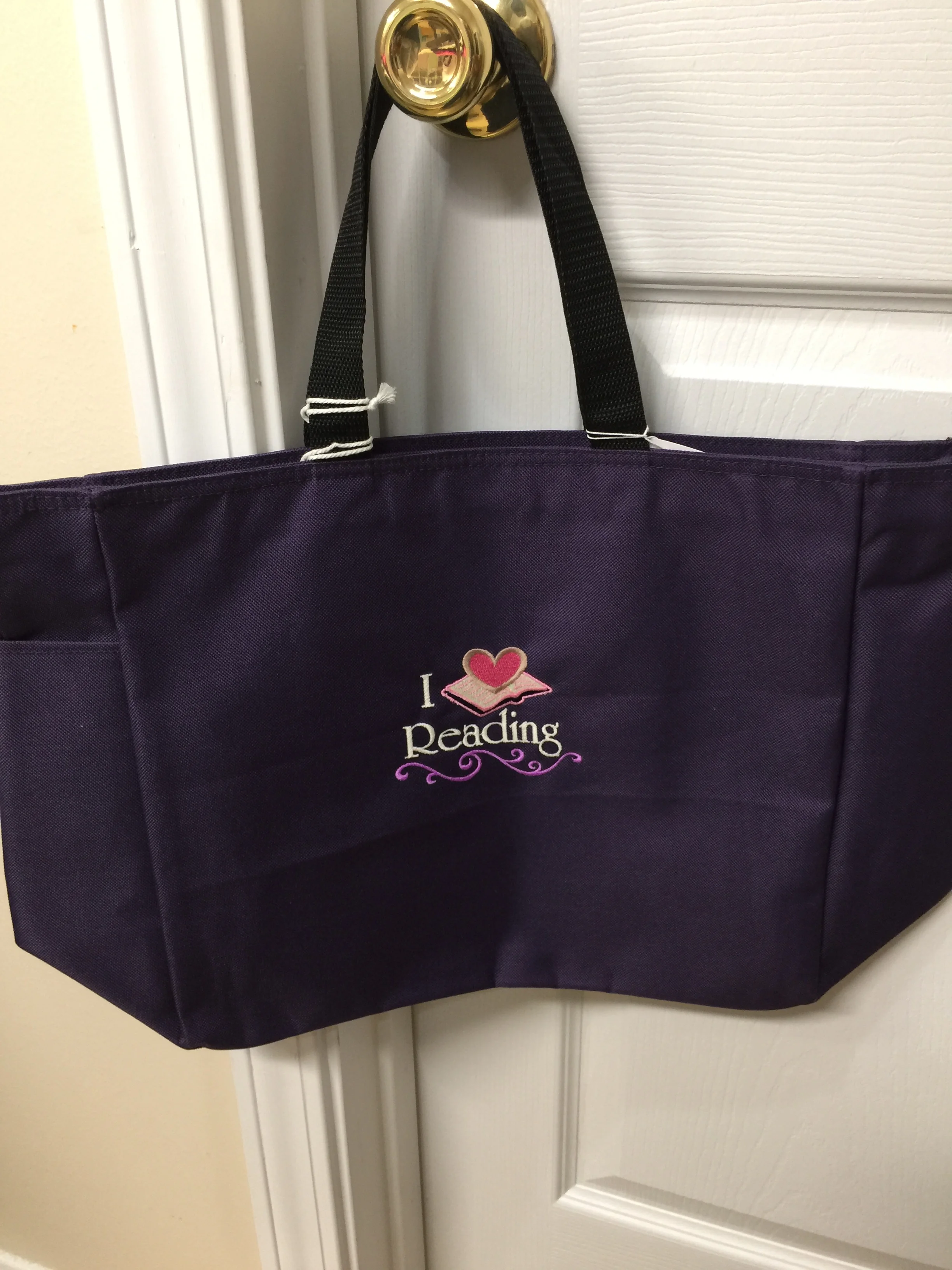plum tote bag