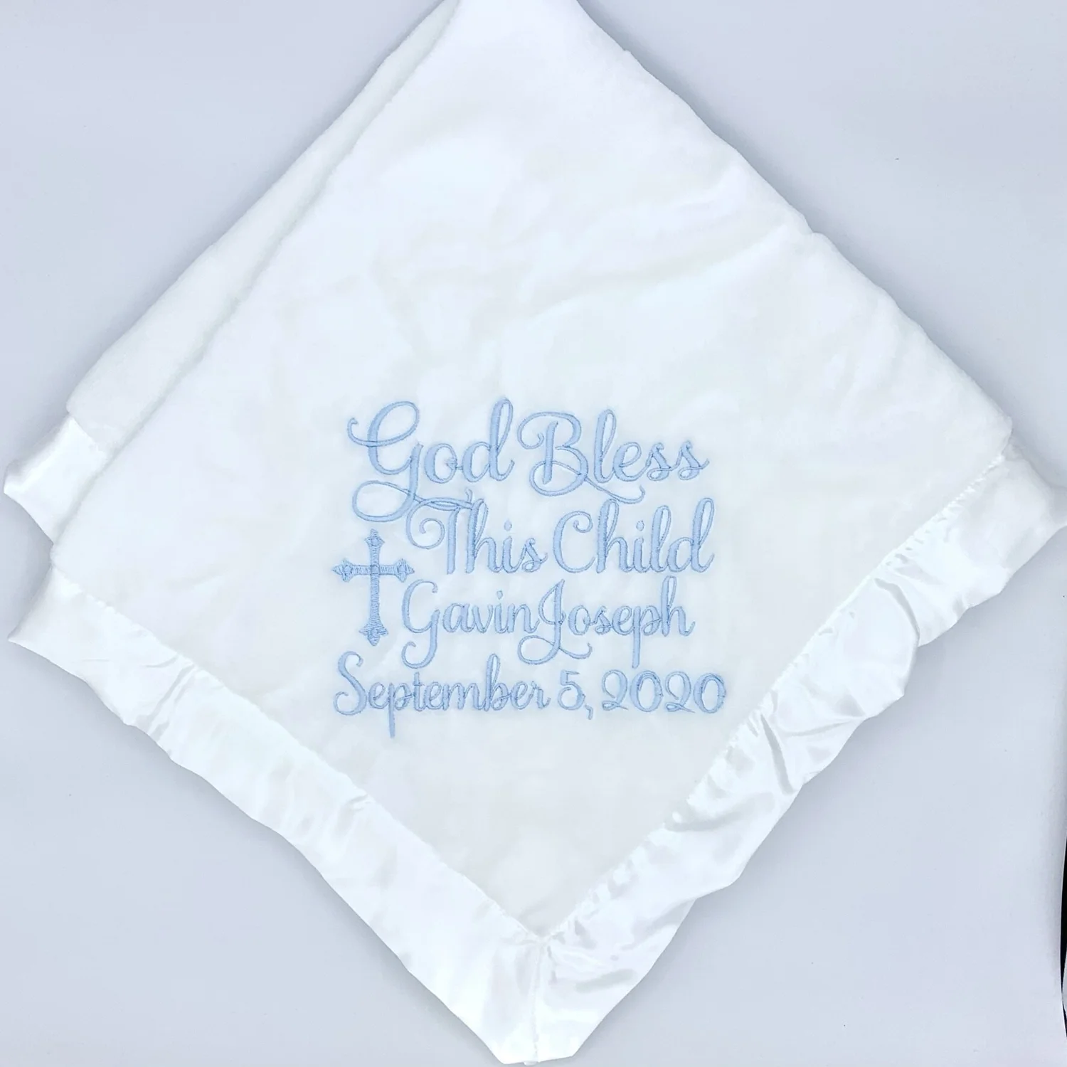 God Bless This Child Baby Blanket, 3 colors — Custom Missal