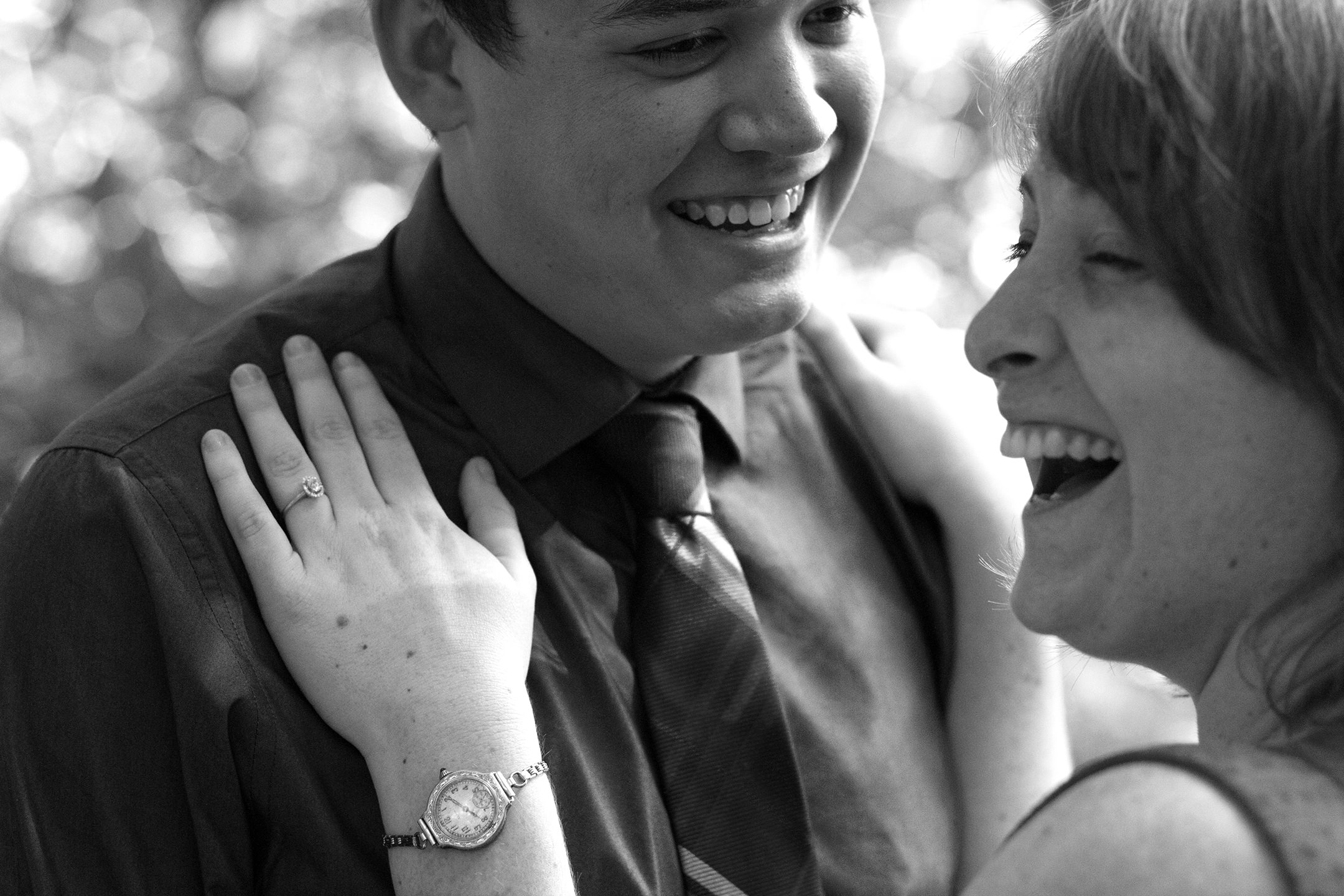 A new ring and an old watch. The watch belonged to Maggie's great-grandmother.