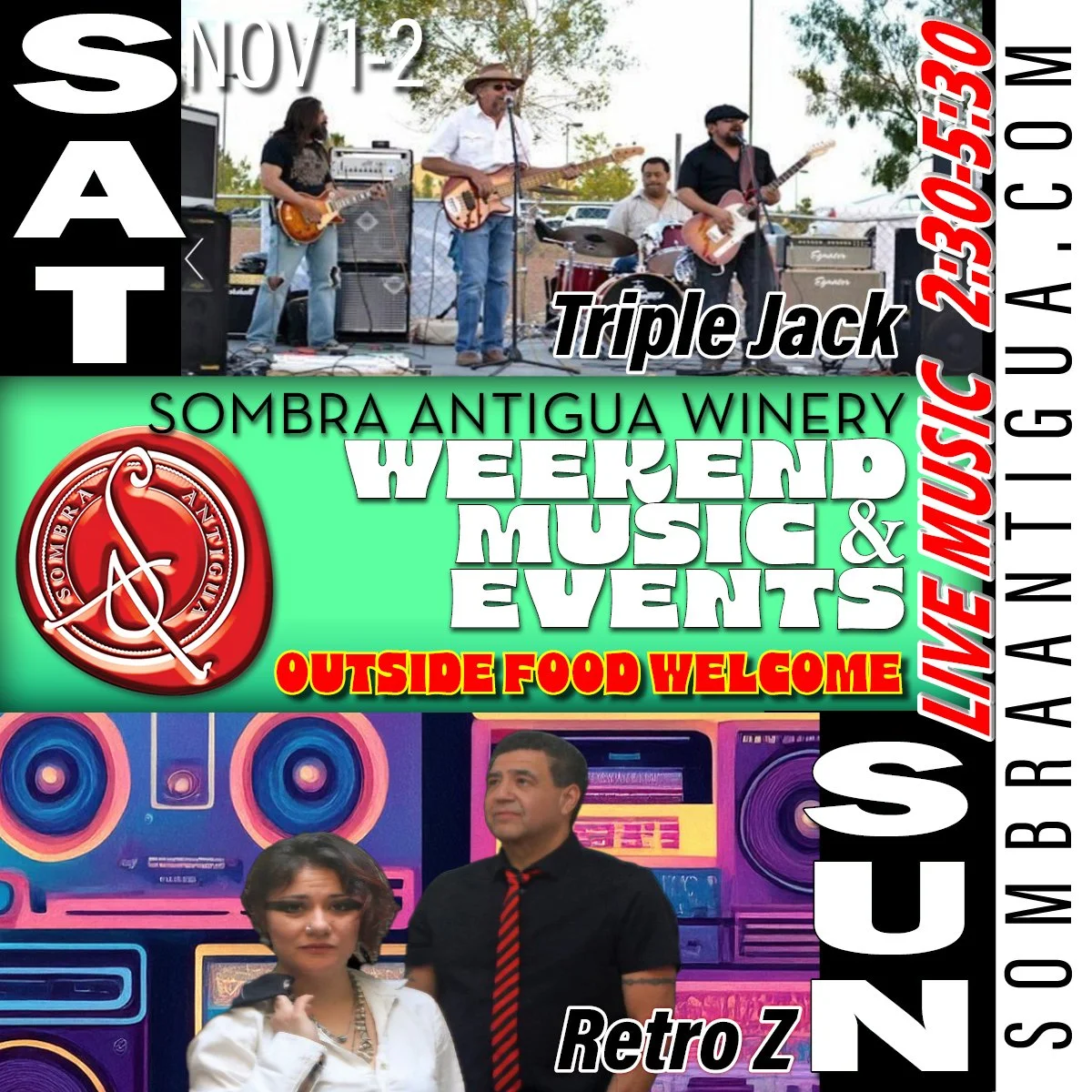 Rock your weekend! Catch Triple Jack on Saturday and then keep the groove going with The Retroz on Sunday. Don't miss the fun!