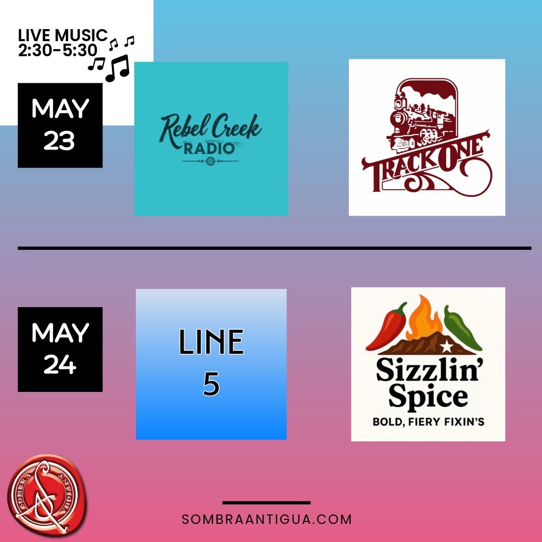 We have a fun packed weekend for you all! Jam with Rebel Creek Radio on Saturday and get the great flavors of Track One. Switching it up Sunday with a special treat of Line 5 with some Sizzlin' Spice to eat! Can't wait to see you!!