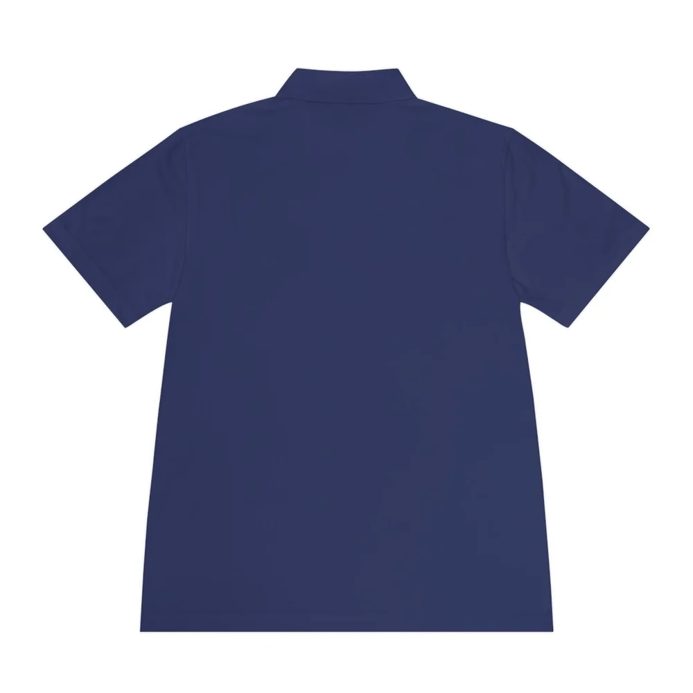 Navy blue polo t shirt back sale