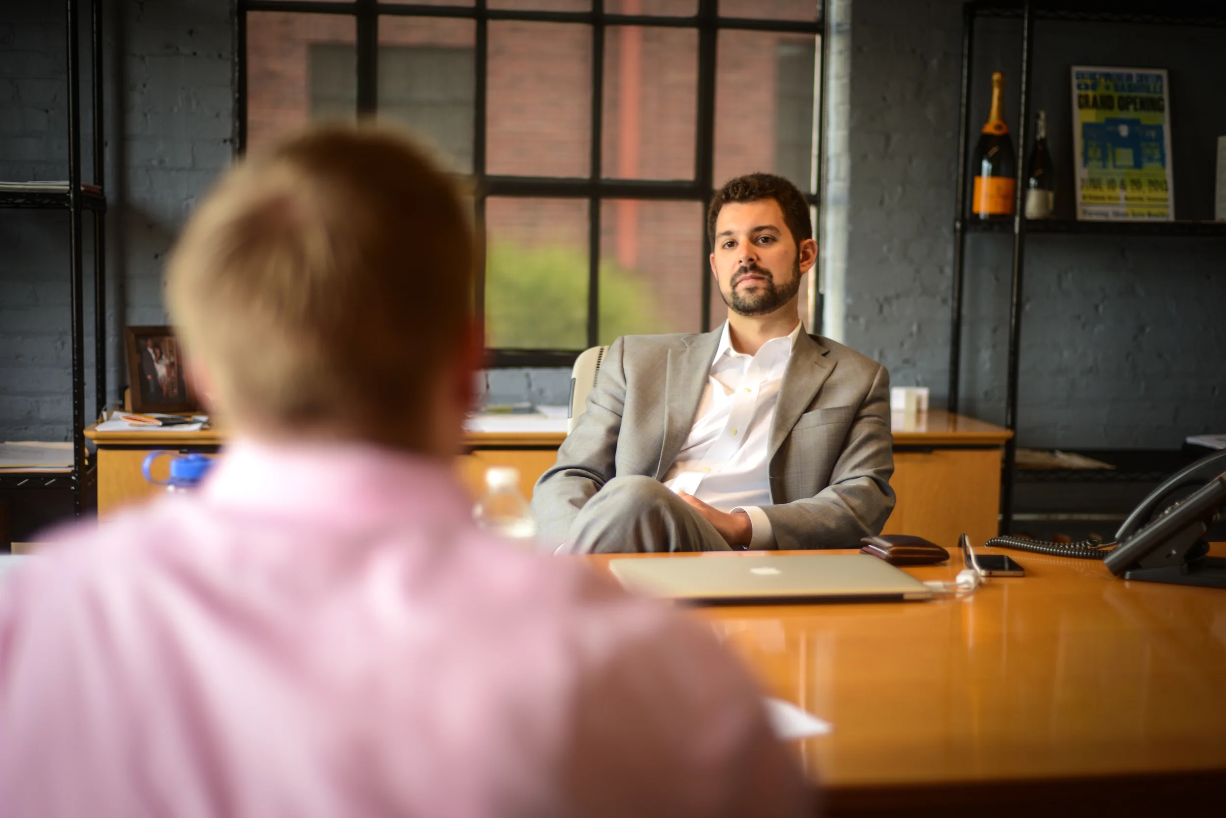   Nashville Entrepreneur Center Community Leader Sam Lingo mentoring one of the EC's members  