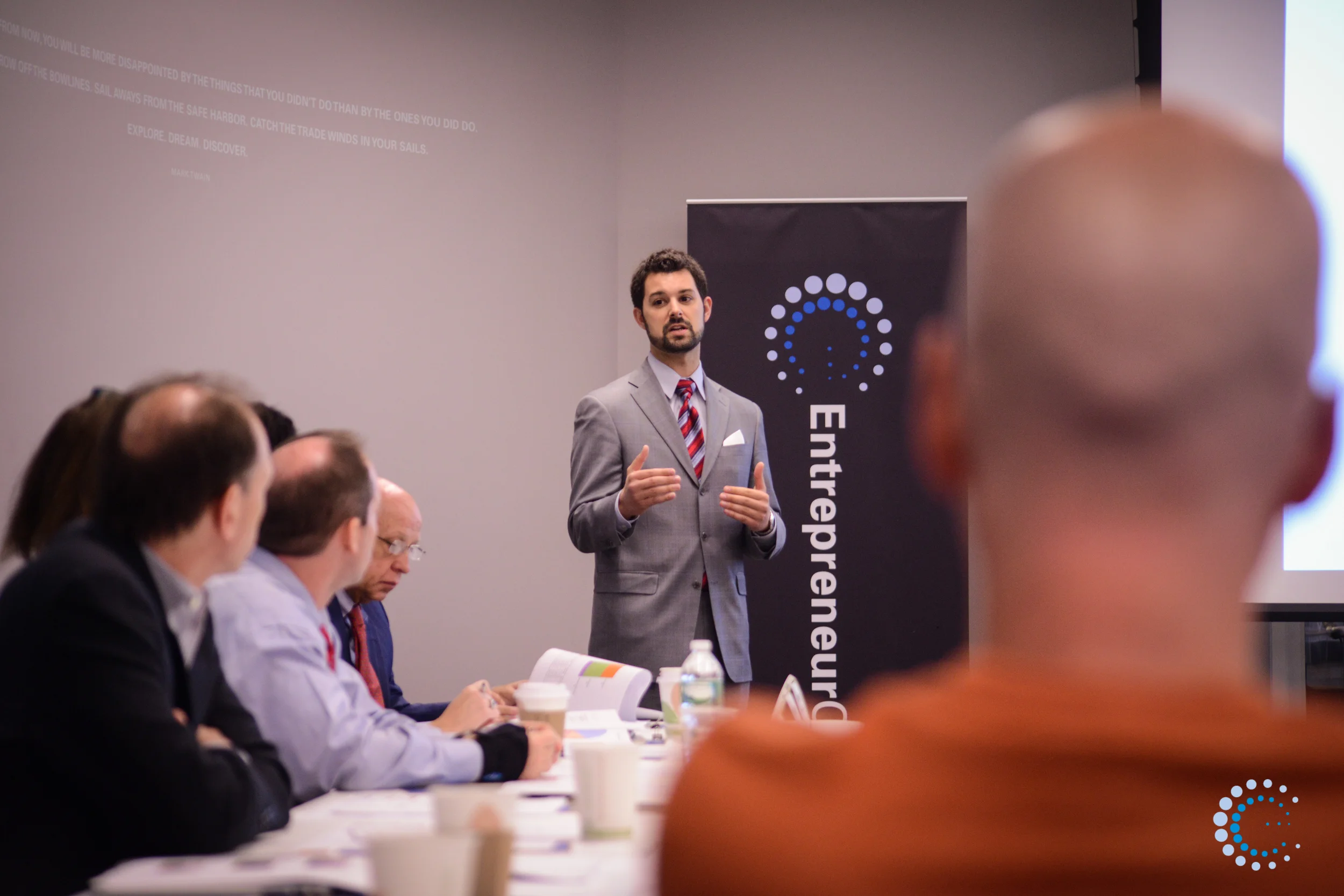   Nashville Entrepreneur Center Community Leader Sam Lingo presenting to the EC Board of Directors  