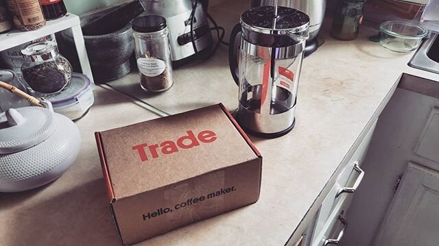 Just got my first bag of coffee from @tradecoffeeco and I'm loving it! First thing I noticed was how much better the coffee smells when I first open the bag. They pick a bag based on a few questions and at first I was skeptical. &quot;How can I get a