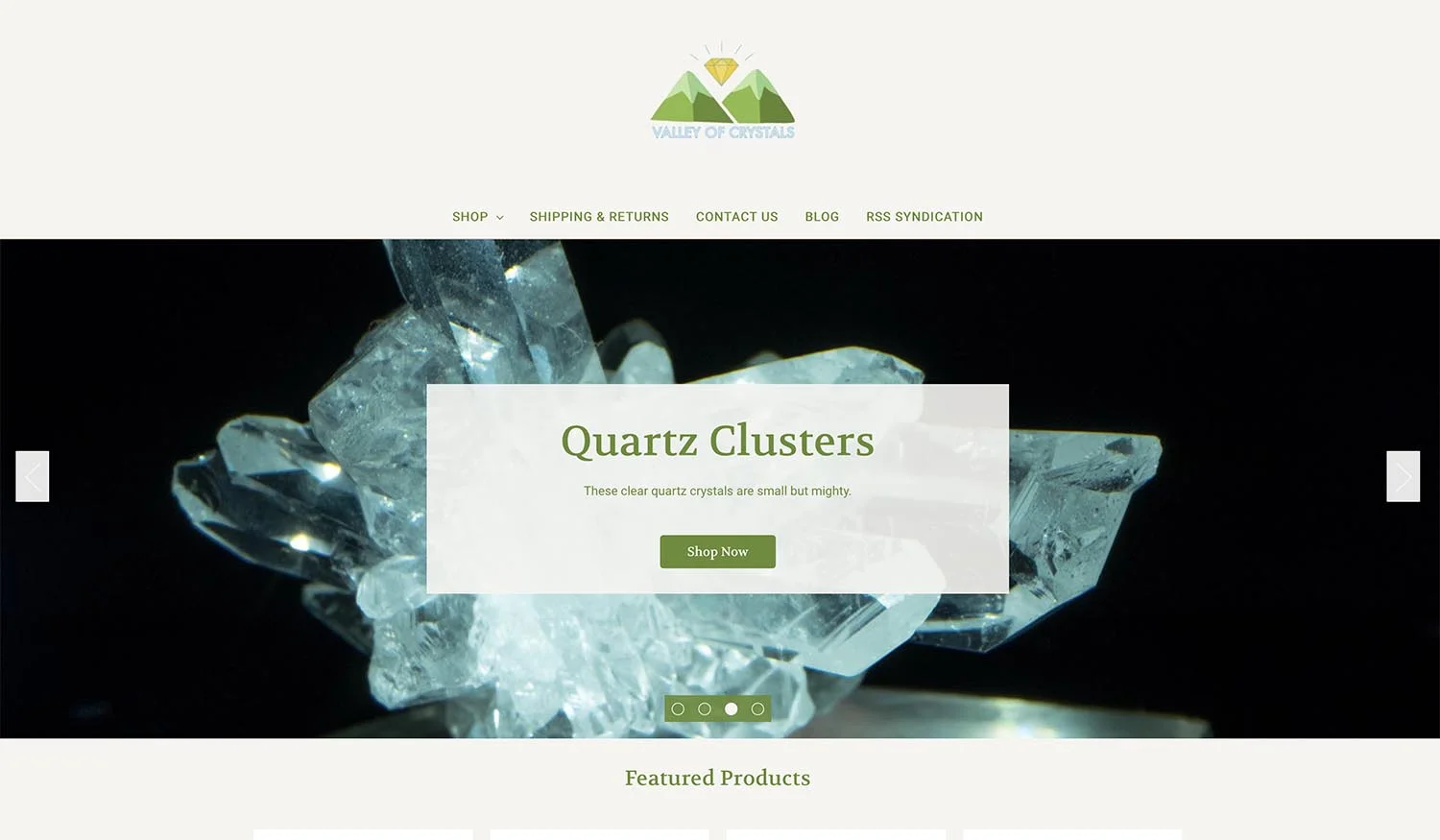 Valley of Crystals Website