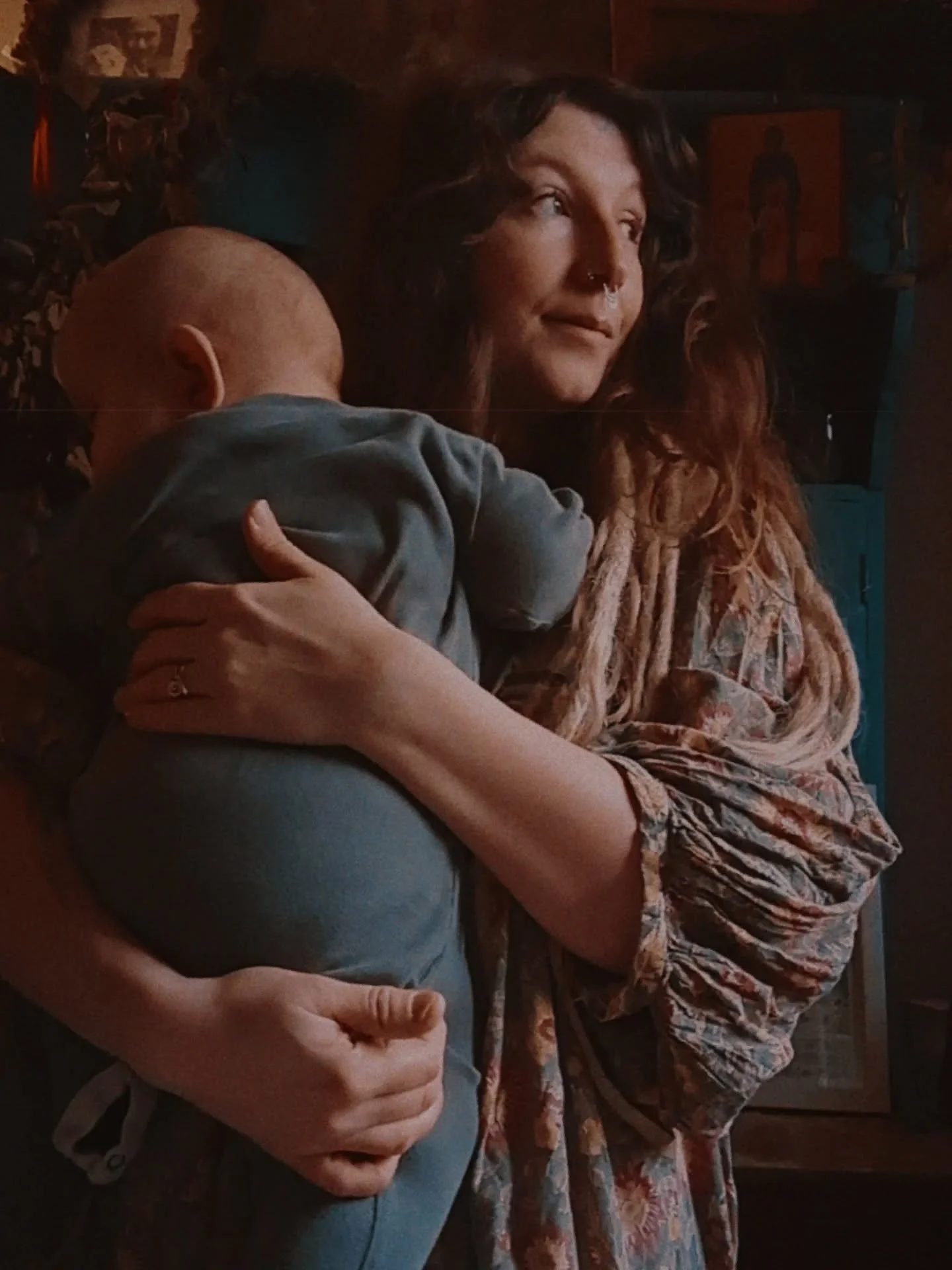 postpartum in winter
body echoing the land.
my womb sleeps
for now
she is like the virgin earth
belonging only to herself
she is barely stirring
the big exhale
this is crone state
this is
the old woman in the mountain.

she knows&nbsp;
this is the ti