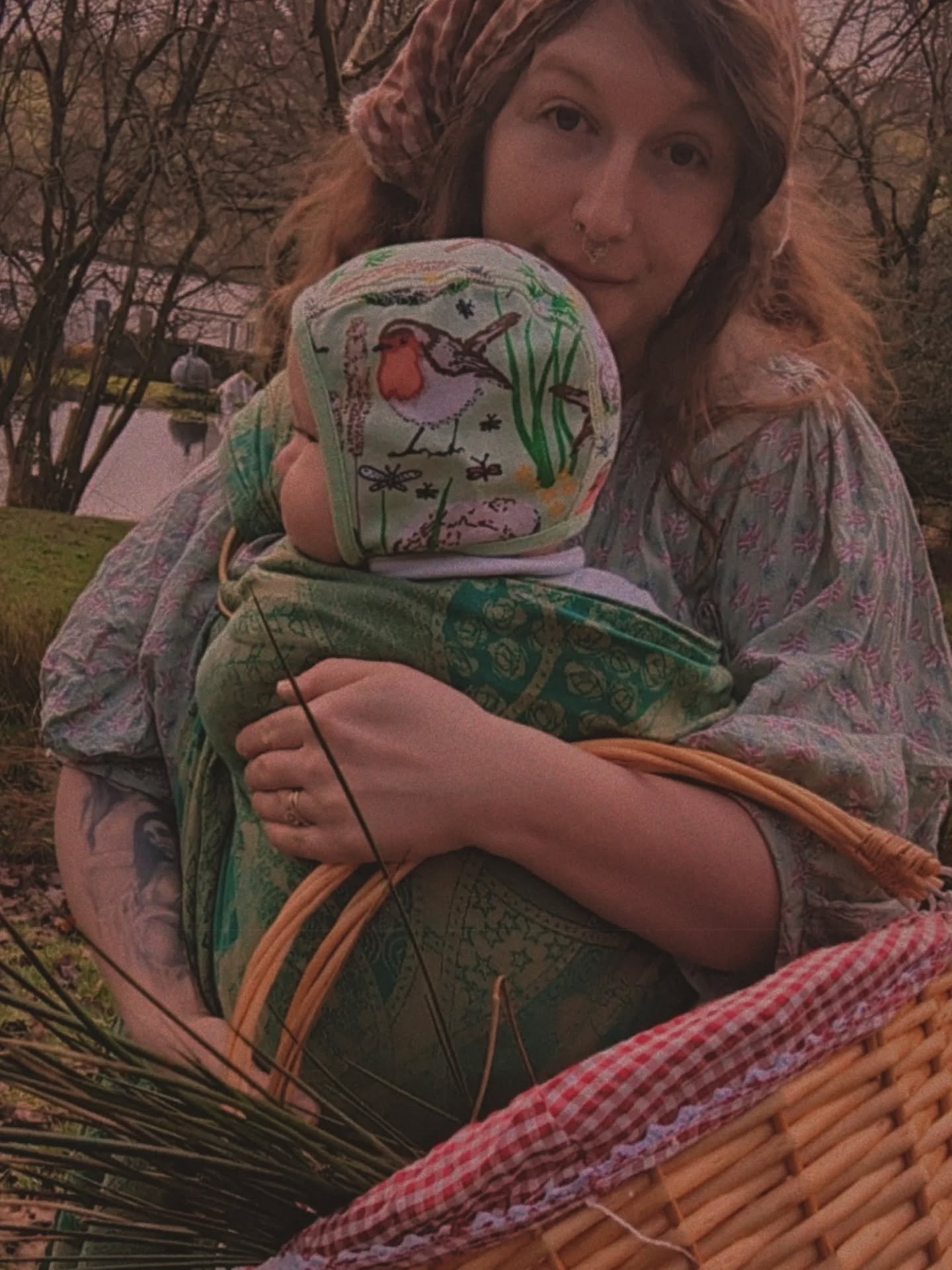 They say on Brigid's eve
The reeds must be gathered from the water's edge
By a woman with a covered head.
They used to say about the great mother goddess
That the one who saw her unveiled
Would go mad with the power of it.
Ireland gave me-
Wild hair,