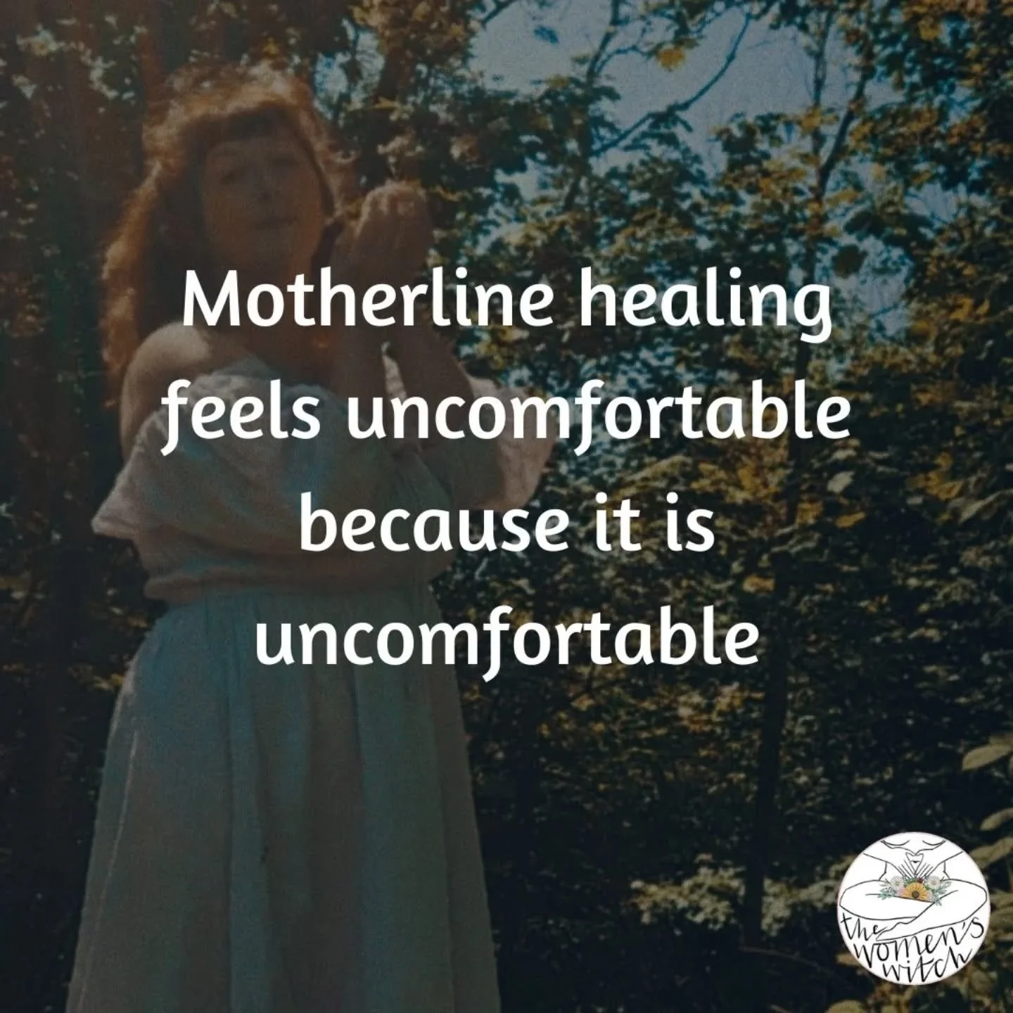 So many comments on my womb healing through the Motherline/red thread video and I wanted to address - if this brings up discomfort in you it's meant to. We are all of us mother wounded under patriarchy. I haven't met any woman who hasn't got at least
