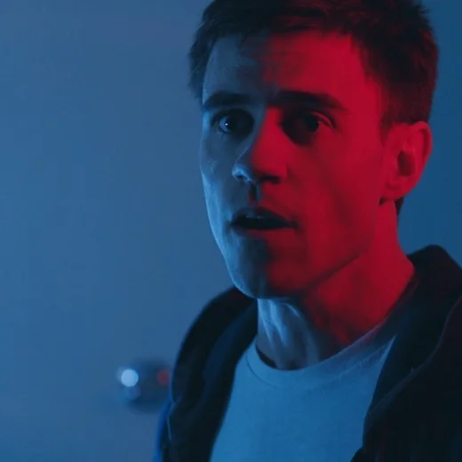 Here&rsquo;s a screenshot from this weekend&rsquo;s filming of Video Home Slayer! Stay tuned for me. #film #screenshot #movies #horror #horrormovies #indie #indiefilm #filmmaking #scary #neon #cinematography #director #actor