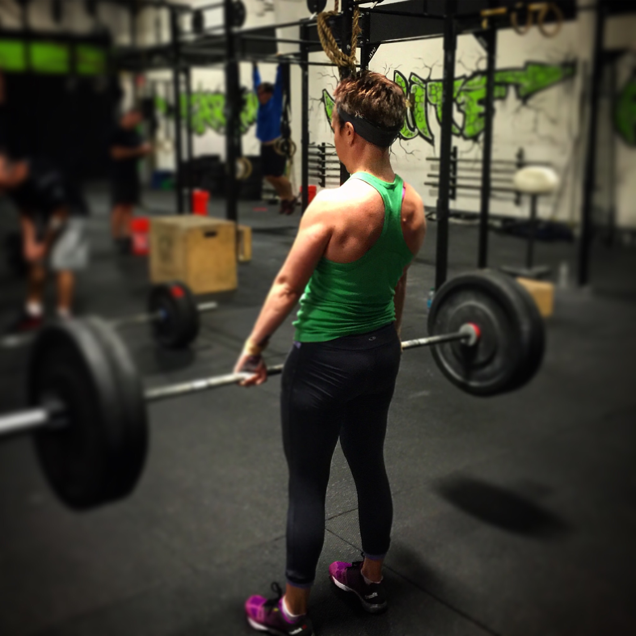 Courtney with ALL the back muscles!