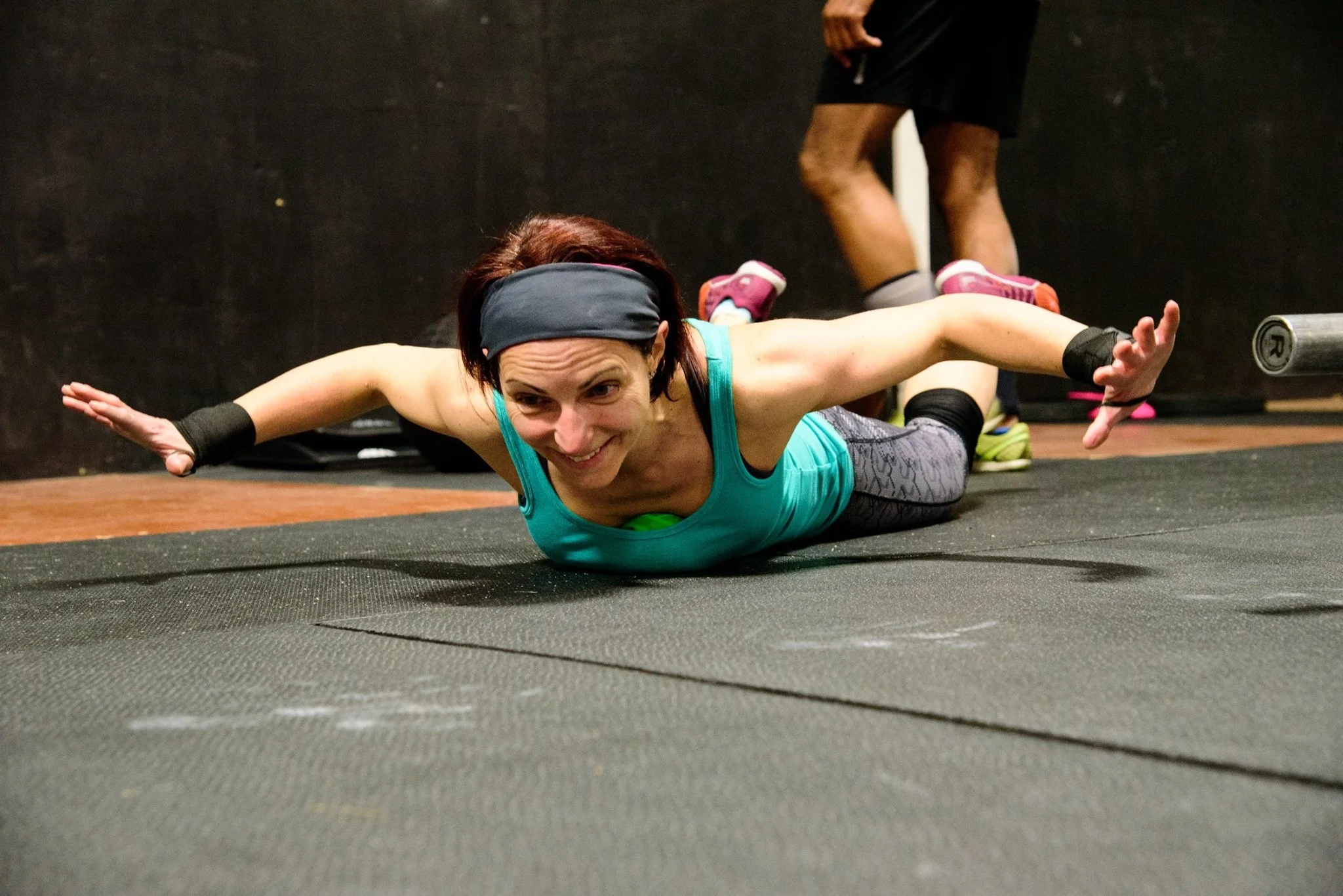 Never a dull moment... Thanks for the assisted Hand Release Push Up demo Lumi!