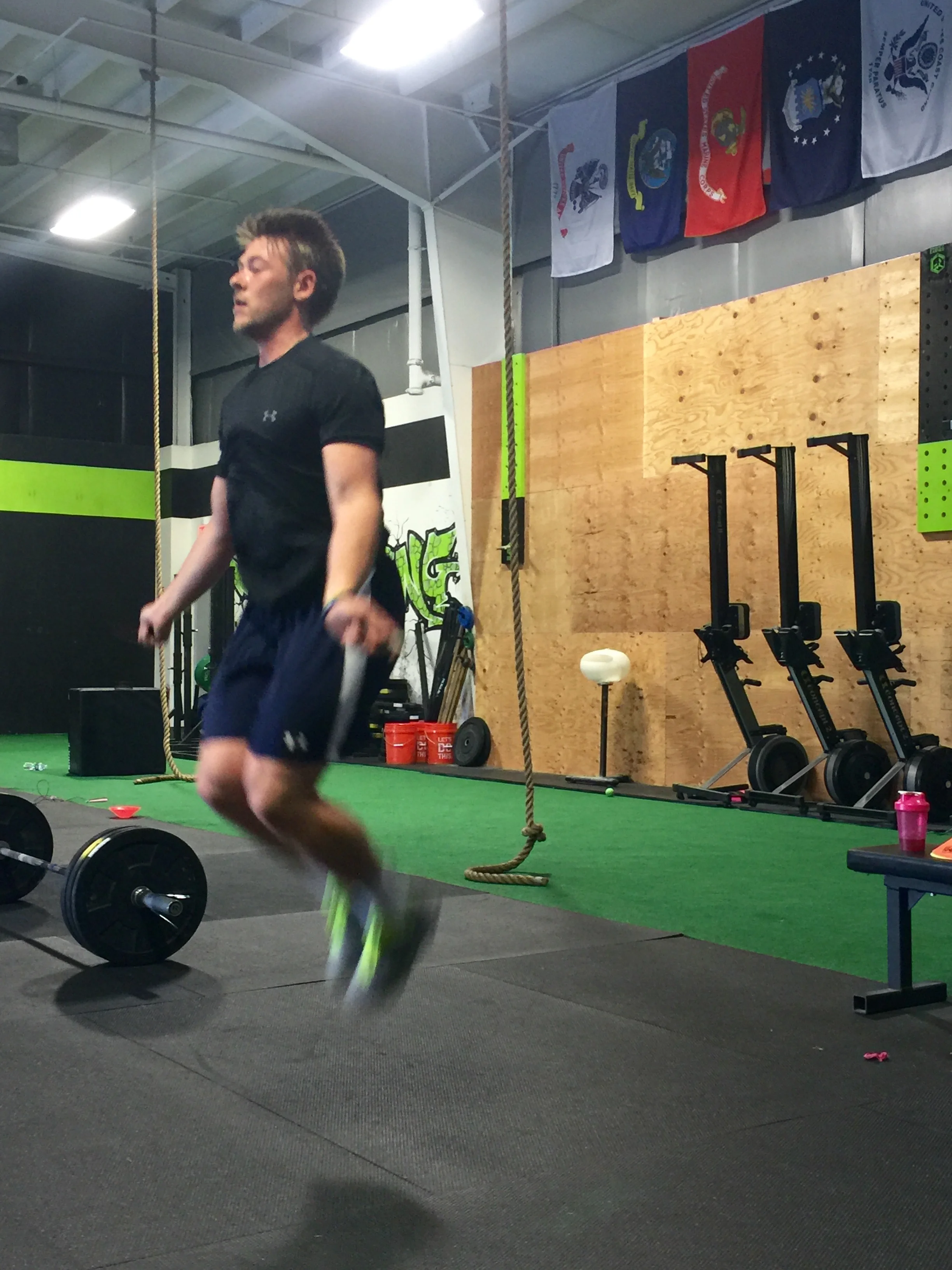 Brenden slinging double unders like a boss. 