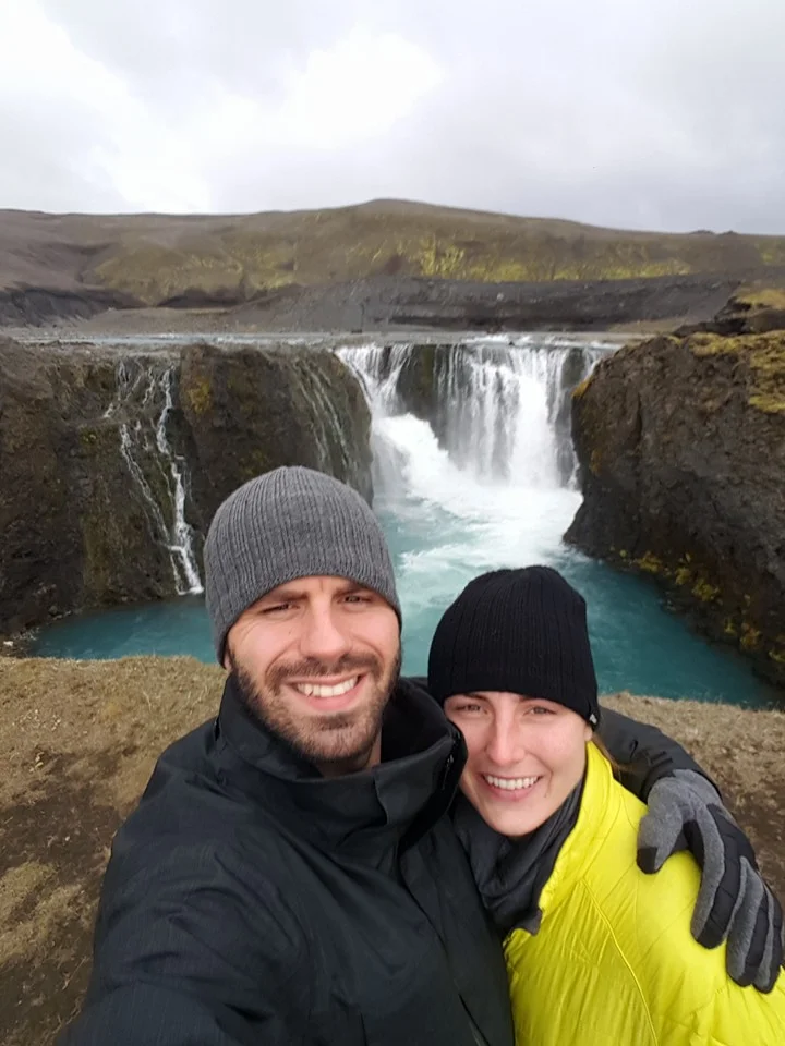 The newly-wed Johnsons exploring Viking Country!