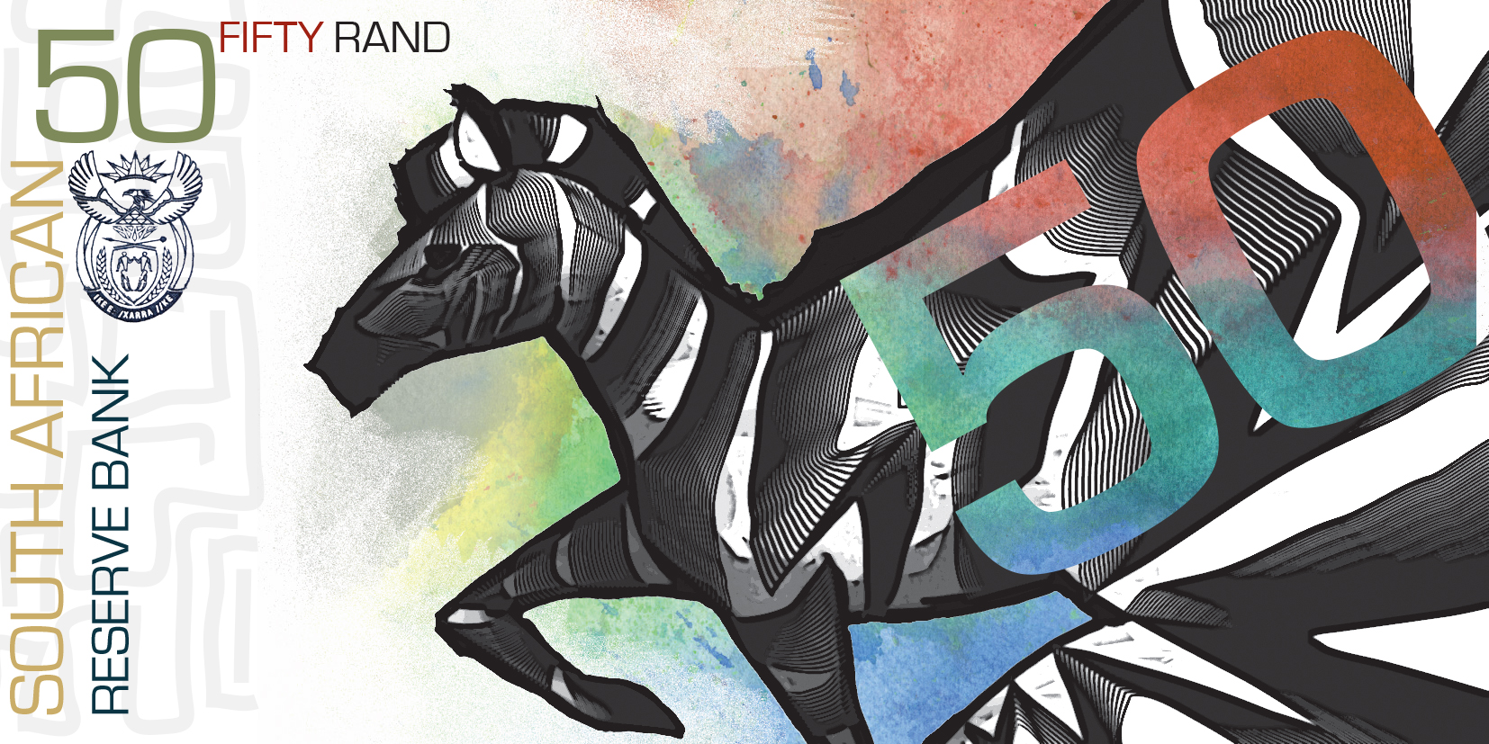 SOUTH AFRICAN RAND: ZEBRA 50