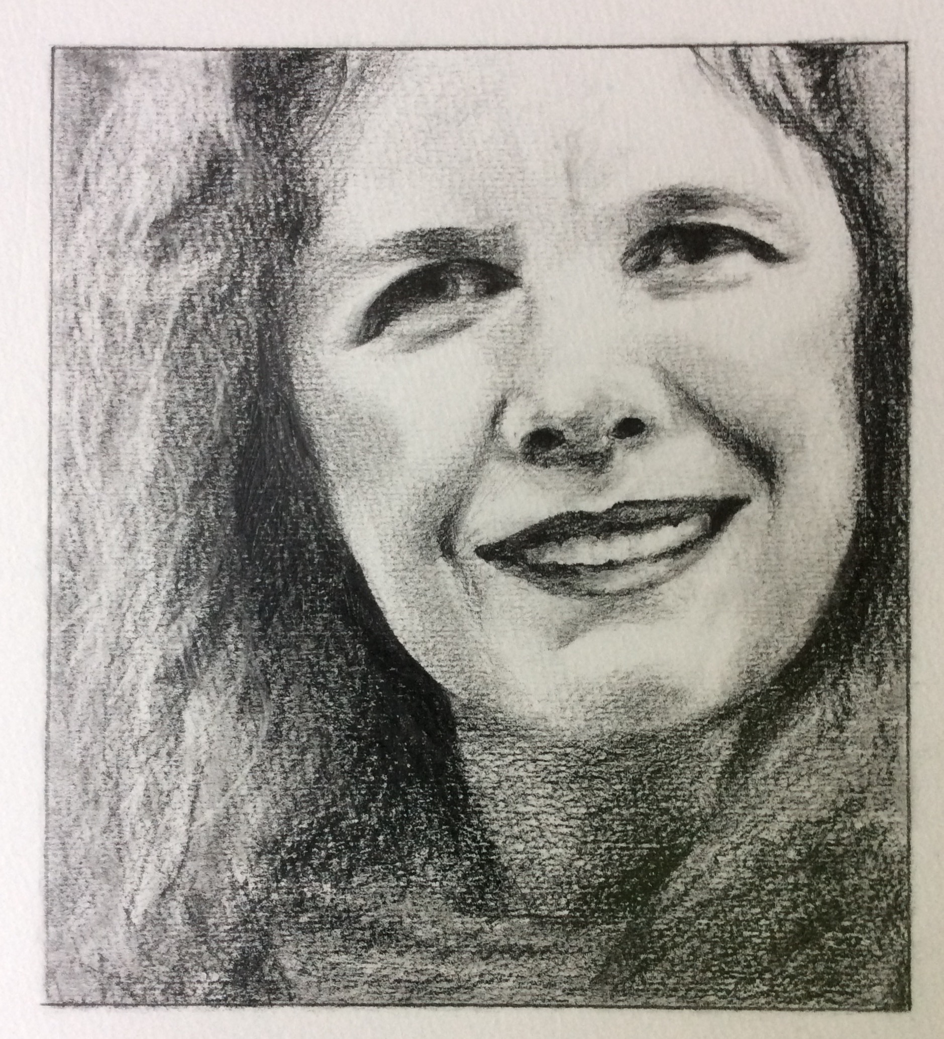 "Alison" Art journal, pencil, 6 X 7"