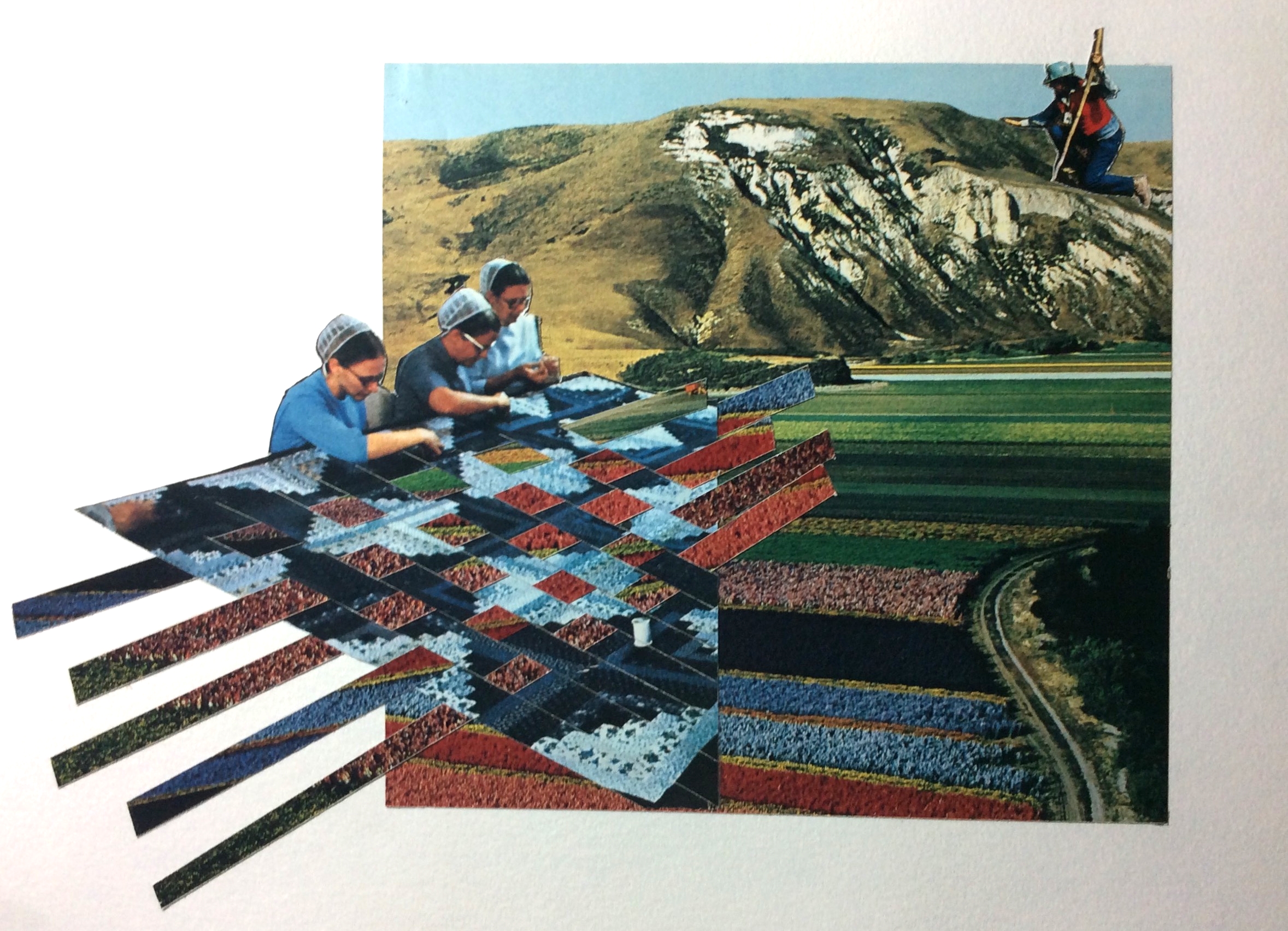 "Get Busy" Art journal, collage, 10 x 8"