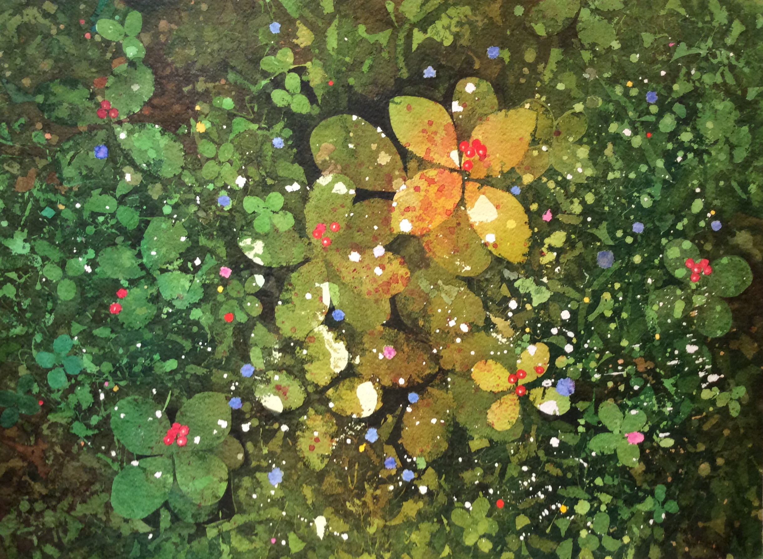 "Wildflowers in the Woods" Watercolour, 28 x 20"