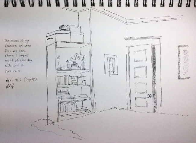 Art journal, ink.