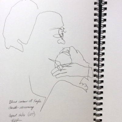 Art journal, ink.