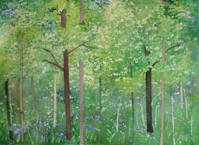 Title TBD. Watercolour, 21 x 29"