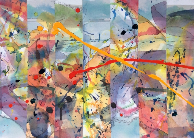 Title TBD. Mixed media, 14 x 19"