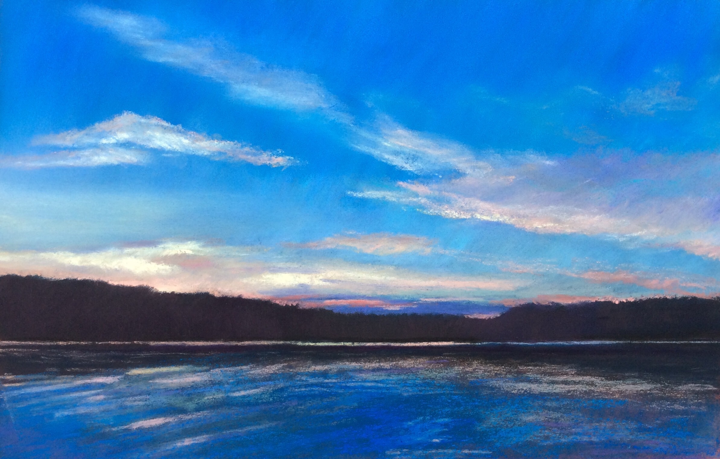 "Sunset on Grand Lake" Pastel, 8 x12"