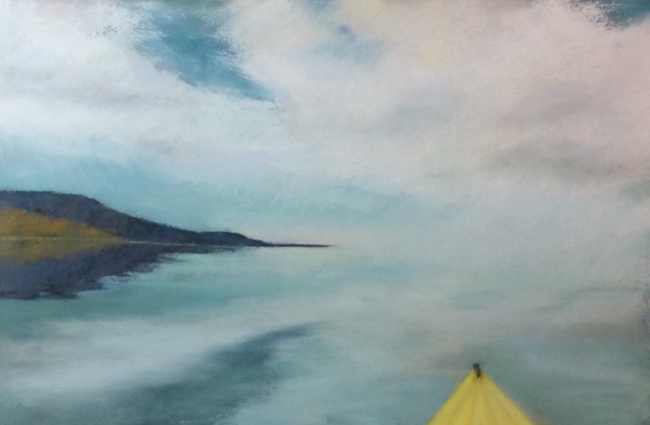 "Kevin's Kayak". Pastel, 10 x 15"