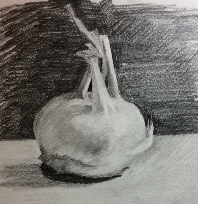 "Kohlrabi" Art journal, pencil
