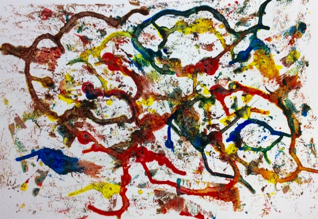 "Reckoning" Art journal, acrylic ink