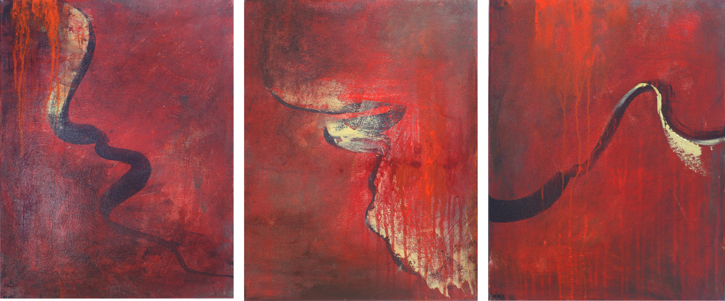 Into Red triptych