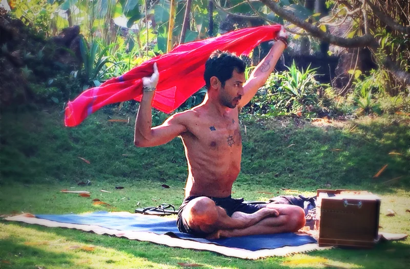 Classe en plein air @ Yoga Magic Goa - Jan 2017