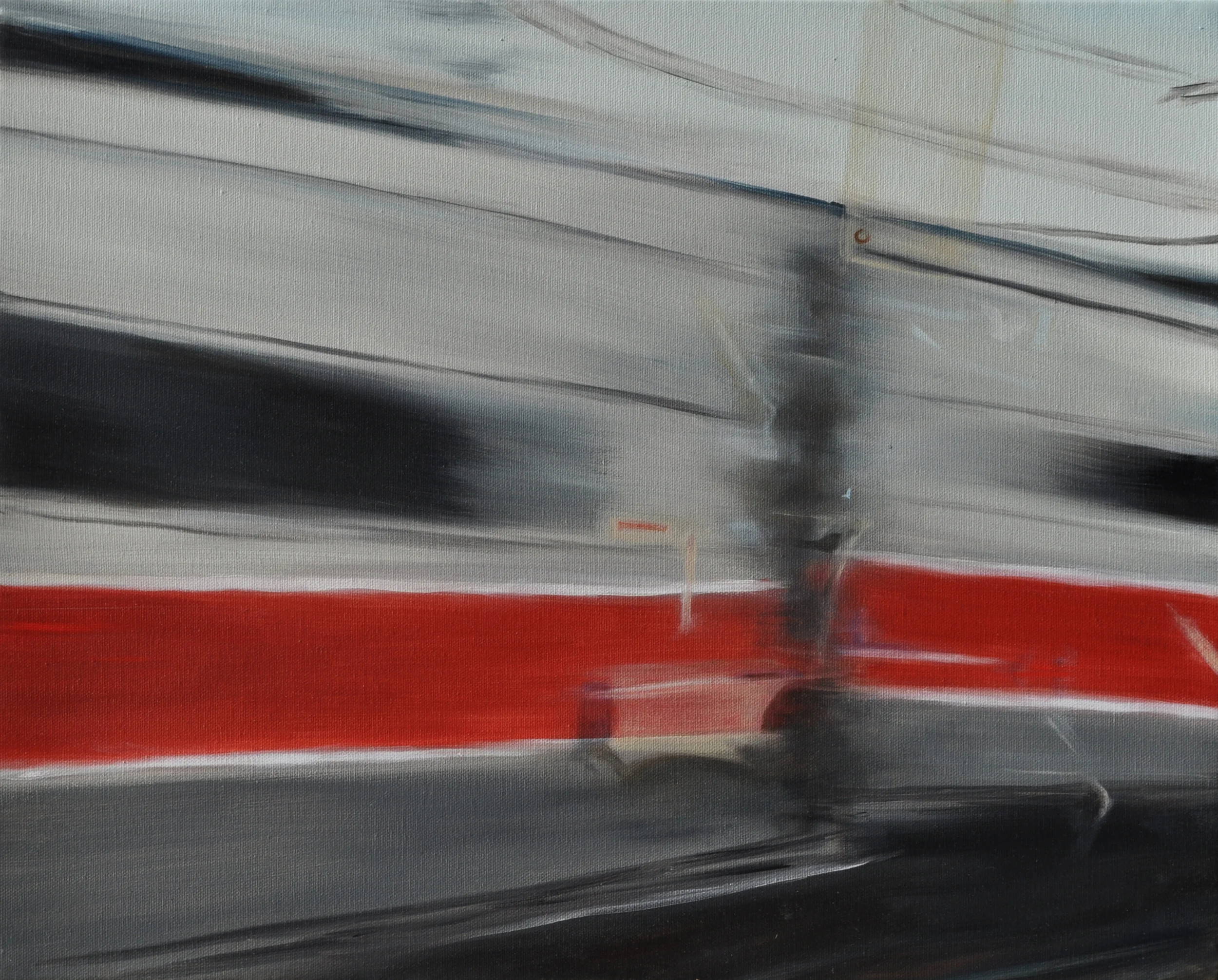 Rushing By. Oil on Canvas 12"x 18", 2010