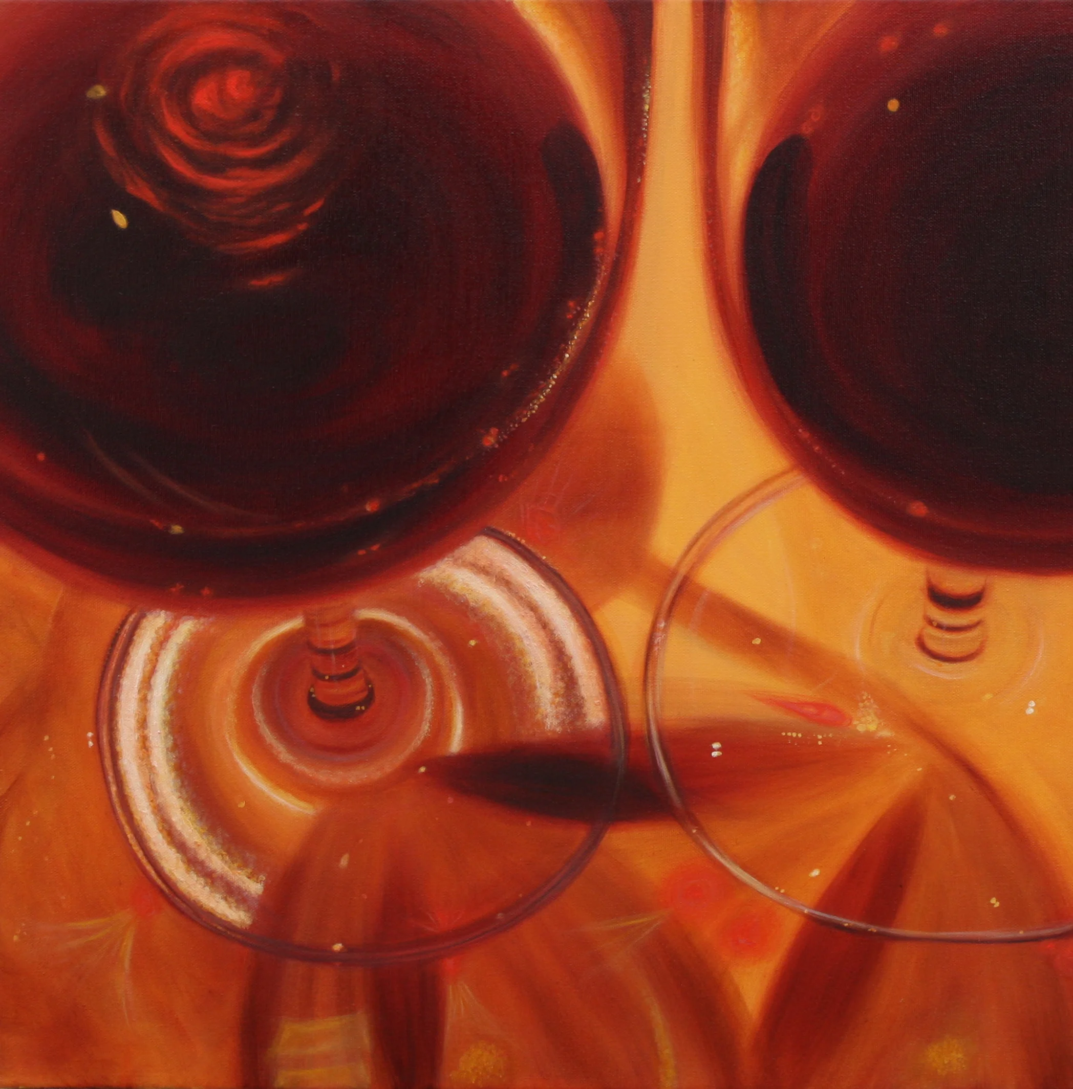 Red Wine (Part 3). Oil on Canvas 20"x 20", 2014