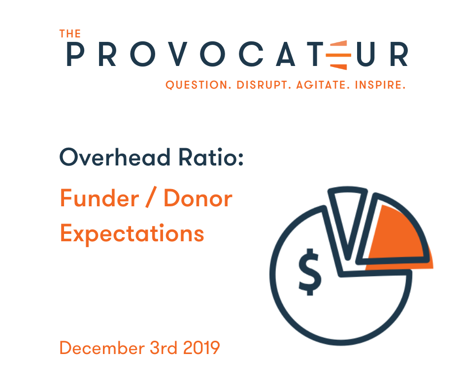 OVERHEAD RATIOS – PART II - DRIVEN TO A PREMATURE GRAVE BECAUSE OF INCESSANT, UNCEASING AND RELENTLESS ATTENTION TO NONPROFIT OVERHEAD RATIOS