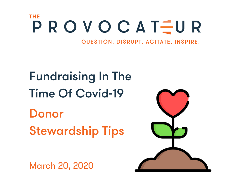 DONOR STEWARDSHIP TIPS DURING A GLOBAL PANDEMIC