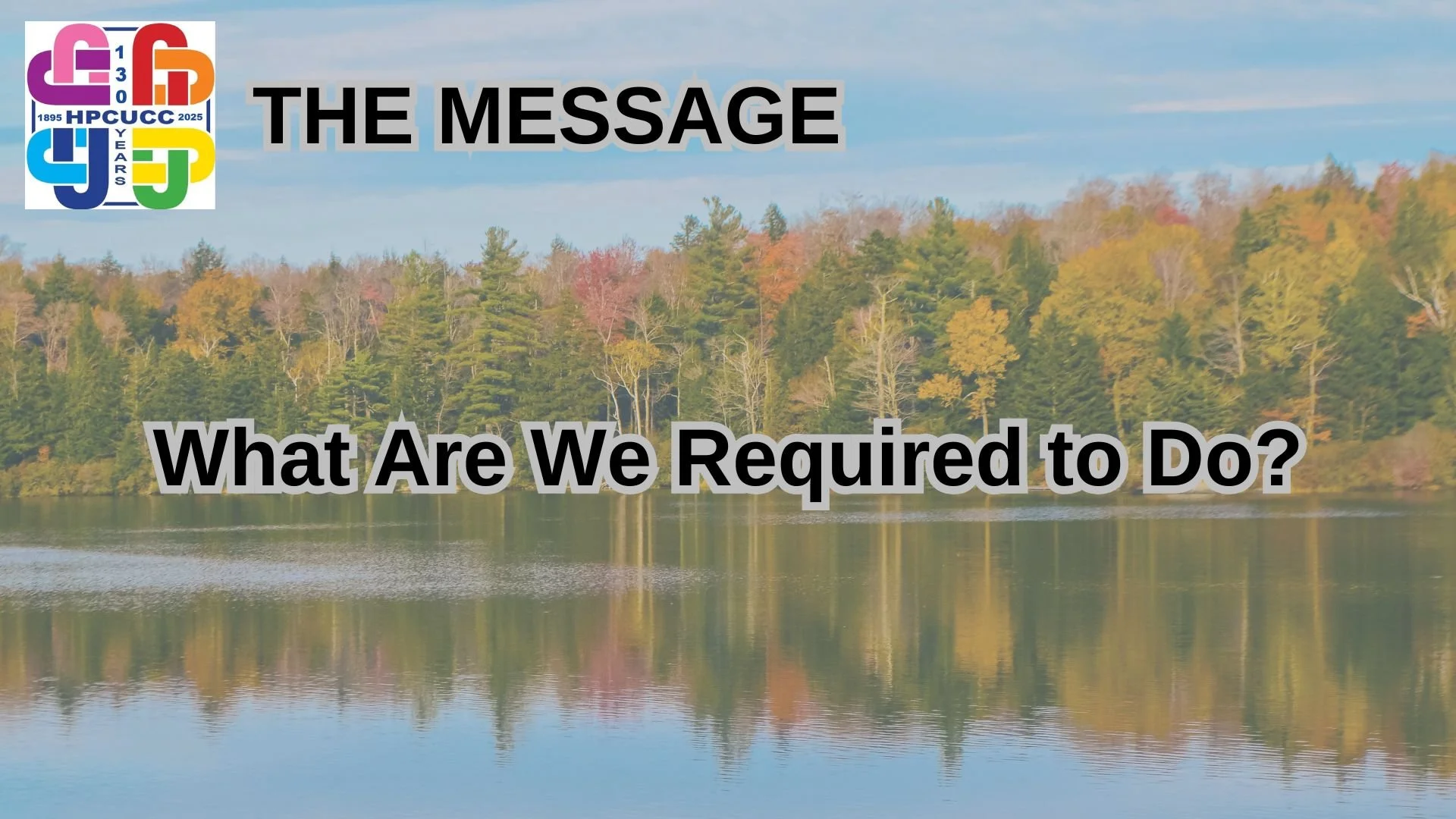 What Are We Required to Do?