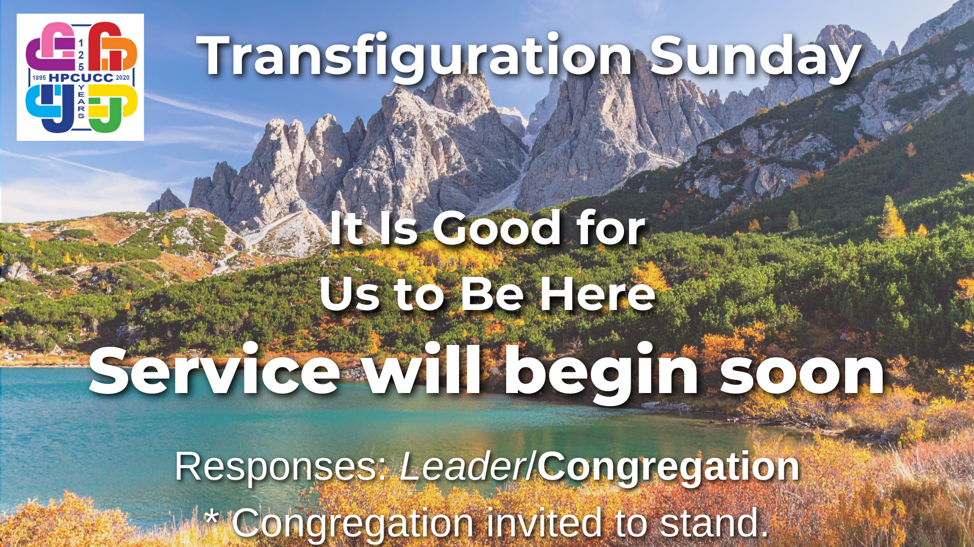 It Is Good for Us to Be Here