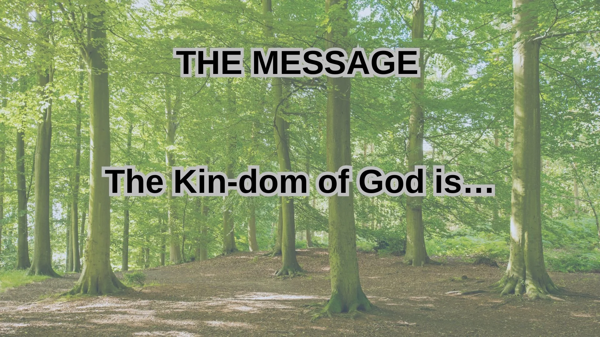 The Kin-dom of God is…