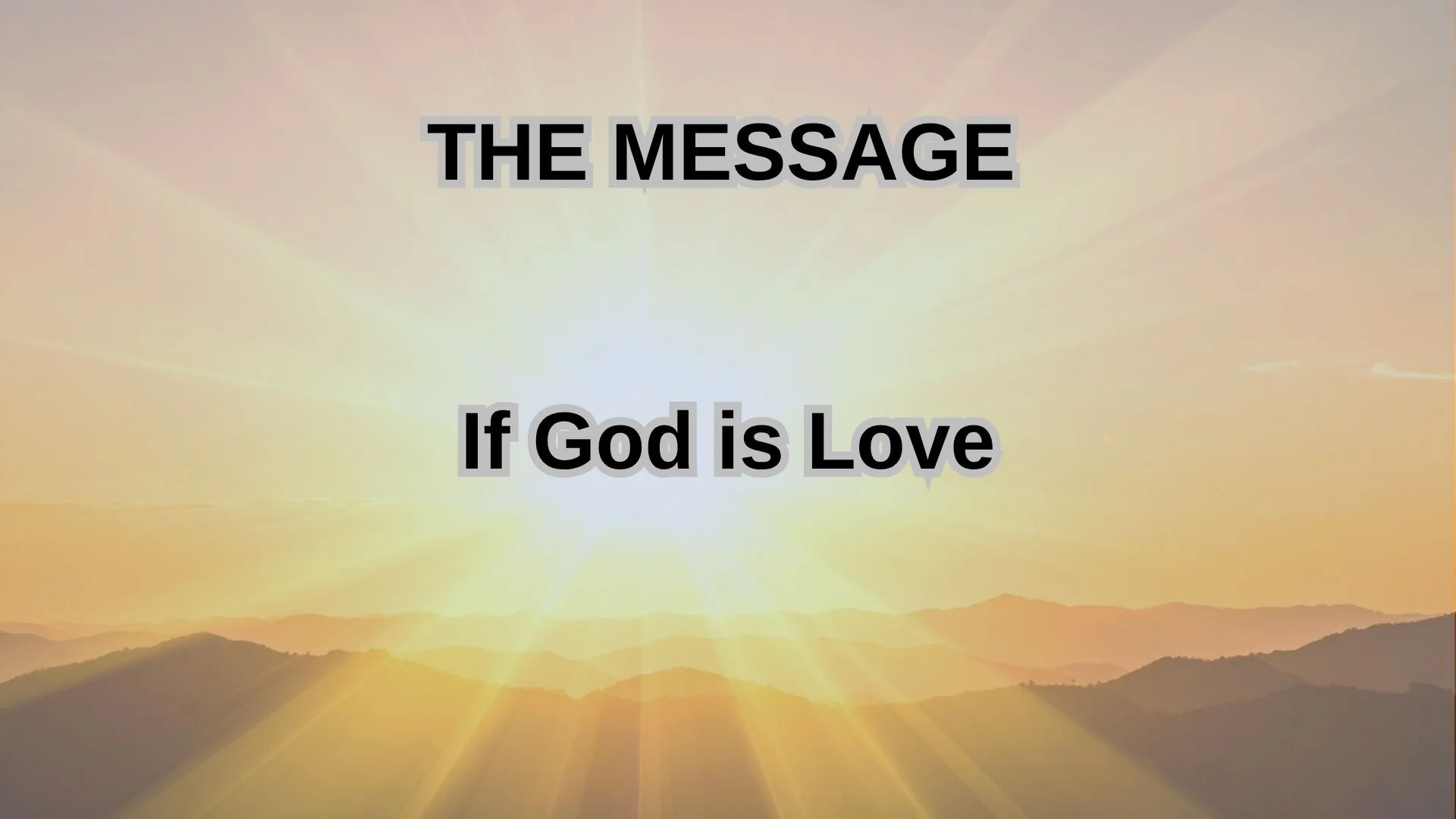 If God is Love