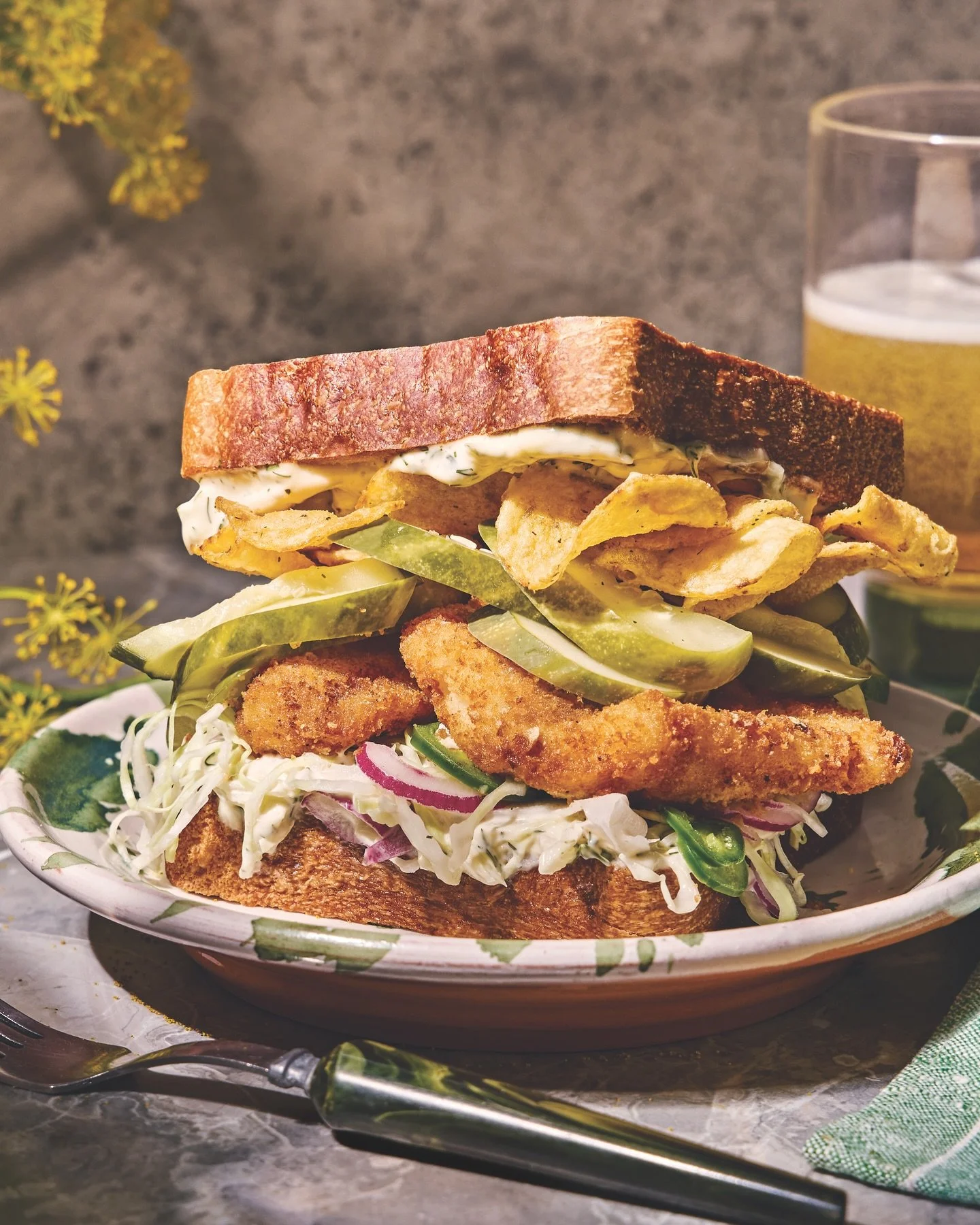 The summer issue of @lcbofoodanddrink has just landed and inside is my story on quick pickles and recipes for delicious ways to use them (besides straight from the jar). This Zesty Fried Fish Sandwich is all things PICKLE - Pan-fried pickerel with sp