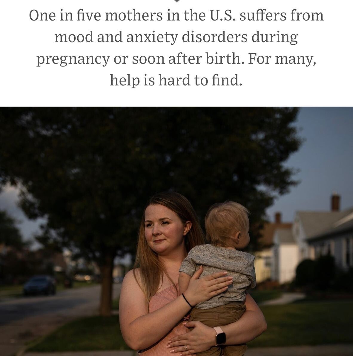 Excellent article in @wsj on August 3, 2023. &ldquo;Obstetricians may not take ownership. Pediatricians may not take ownership. Psychiatrists may not take ownership,&rdquo; said Joy Burkhard, founder of Policy Center for Maternal Mental Health, a non