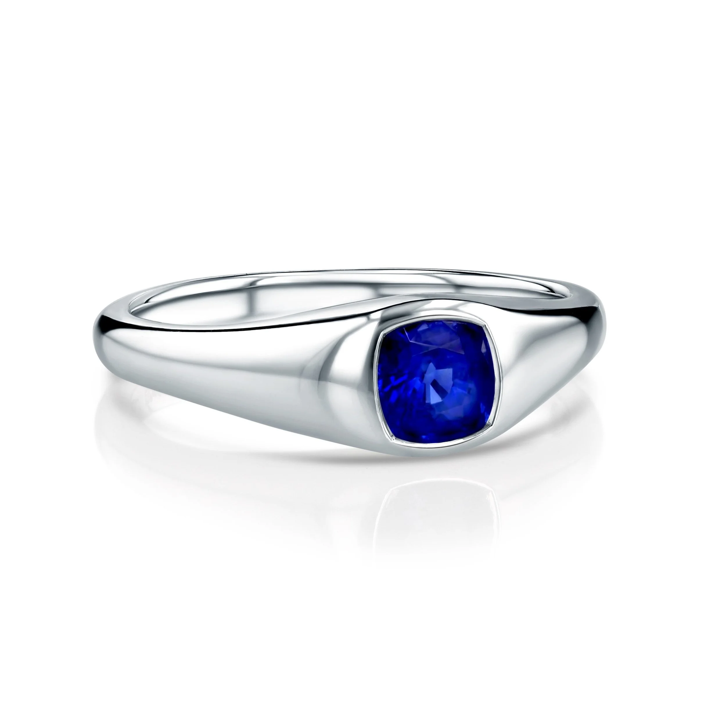 The Platinum Sapphire Cushion