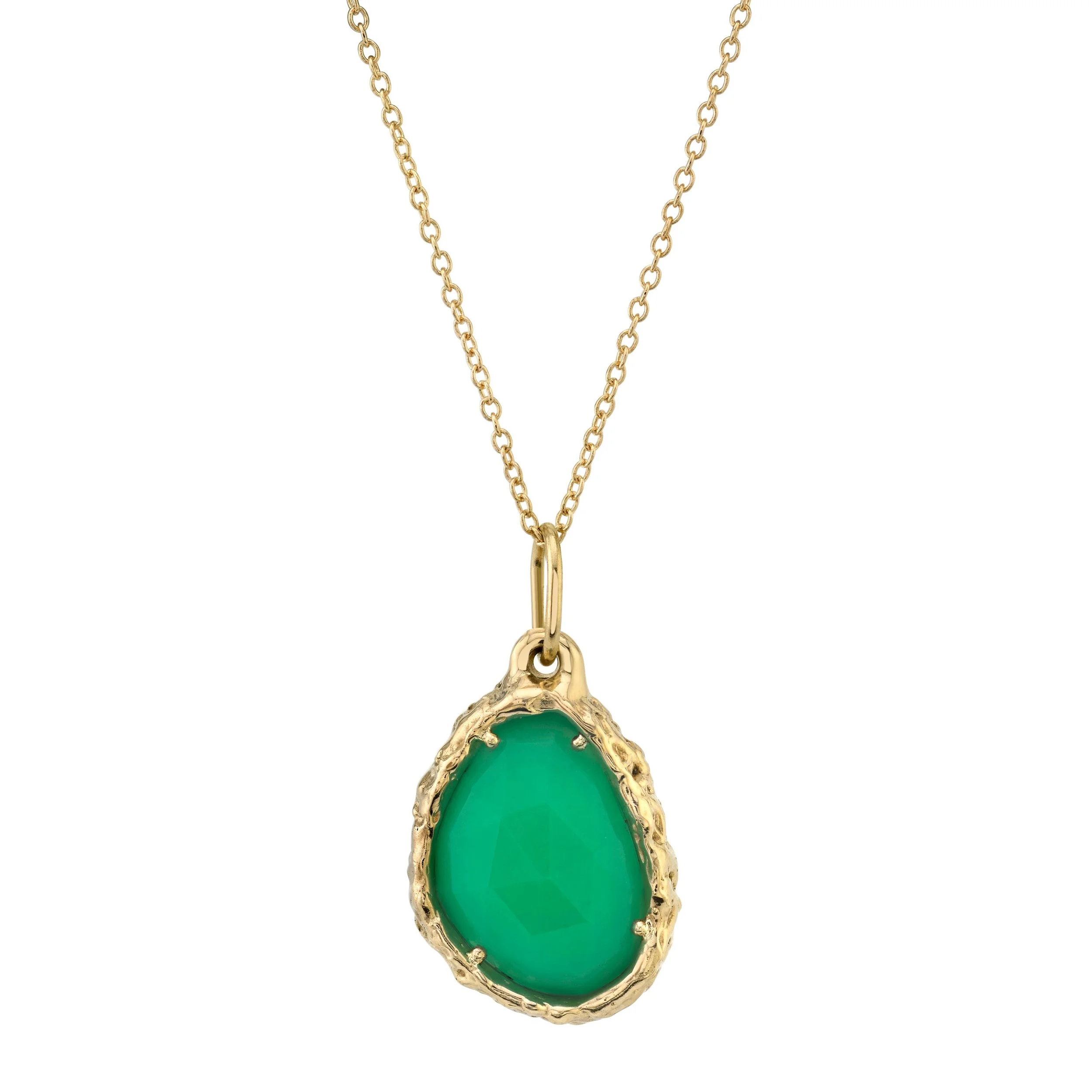 Chalcedony Textured Amulet